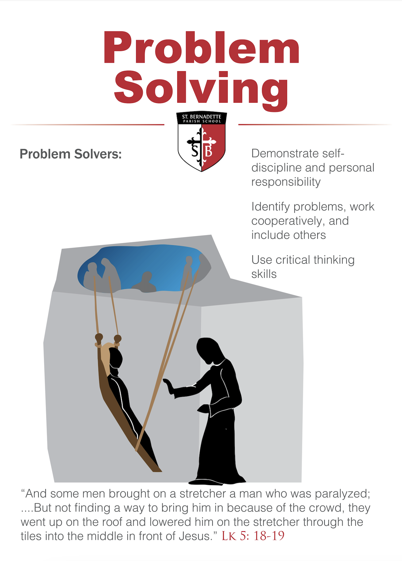 Client: St. Bernadette School; Tool: Adobe Illustrator and InDesign
