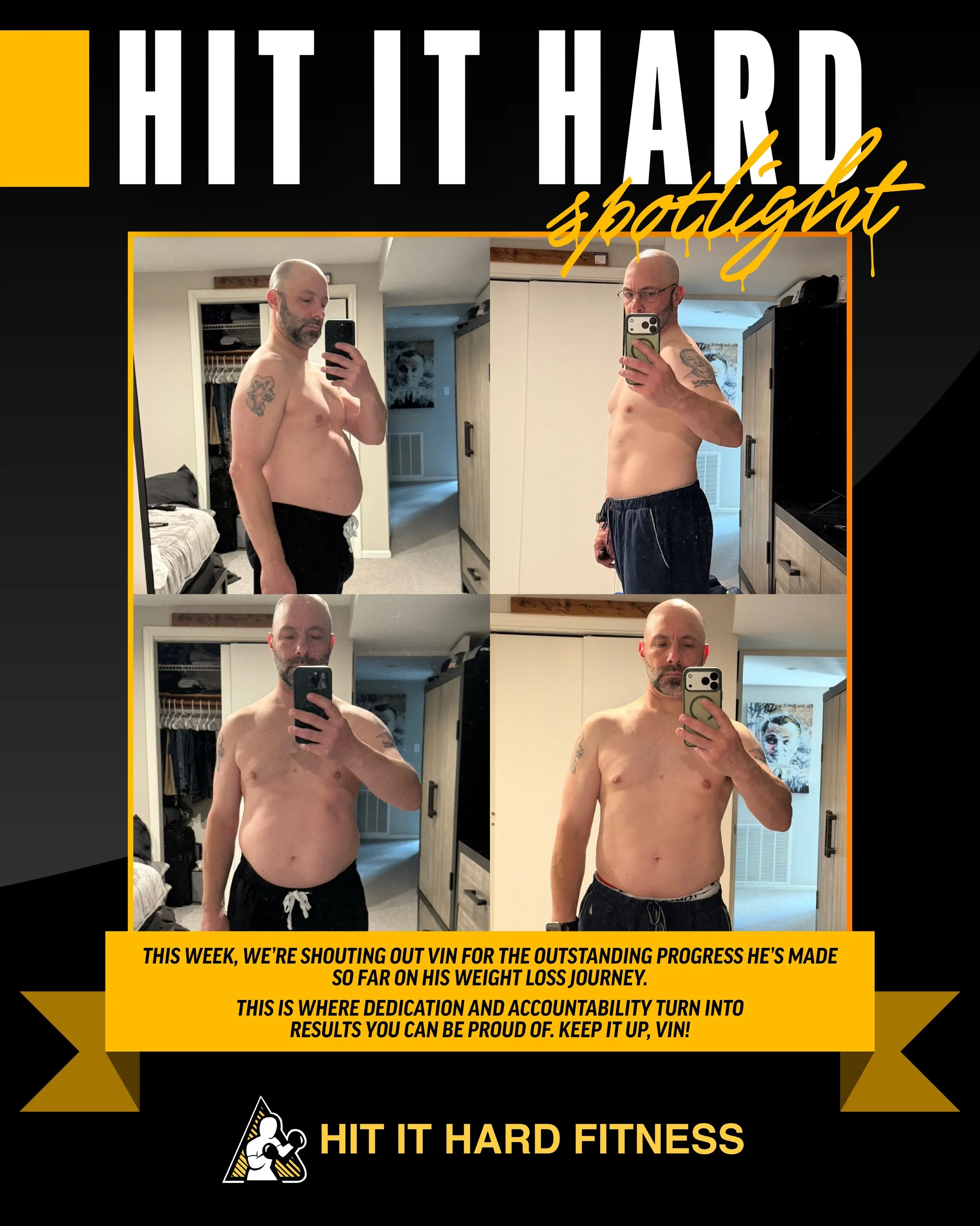 Tonight, we&rsquo;re doing something a little different!

We&rsquo;re shining a spotlight on one of our clients, who has been dedicated to his weight loss goals since day one of training. The results speak for themselves, and we couldn&rsquo;t be pro