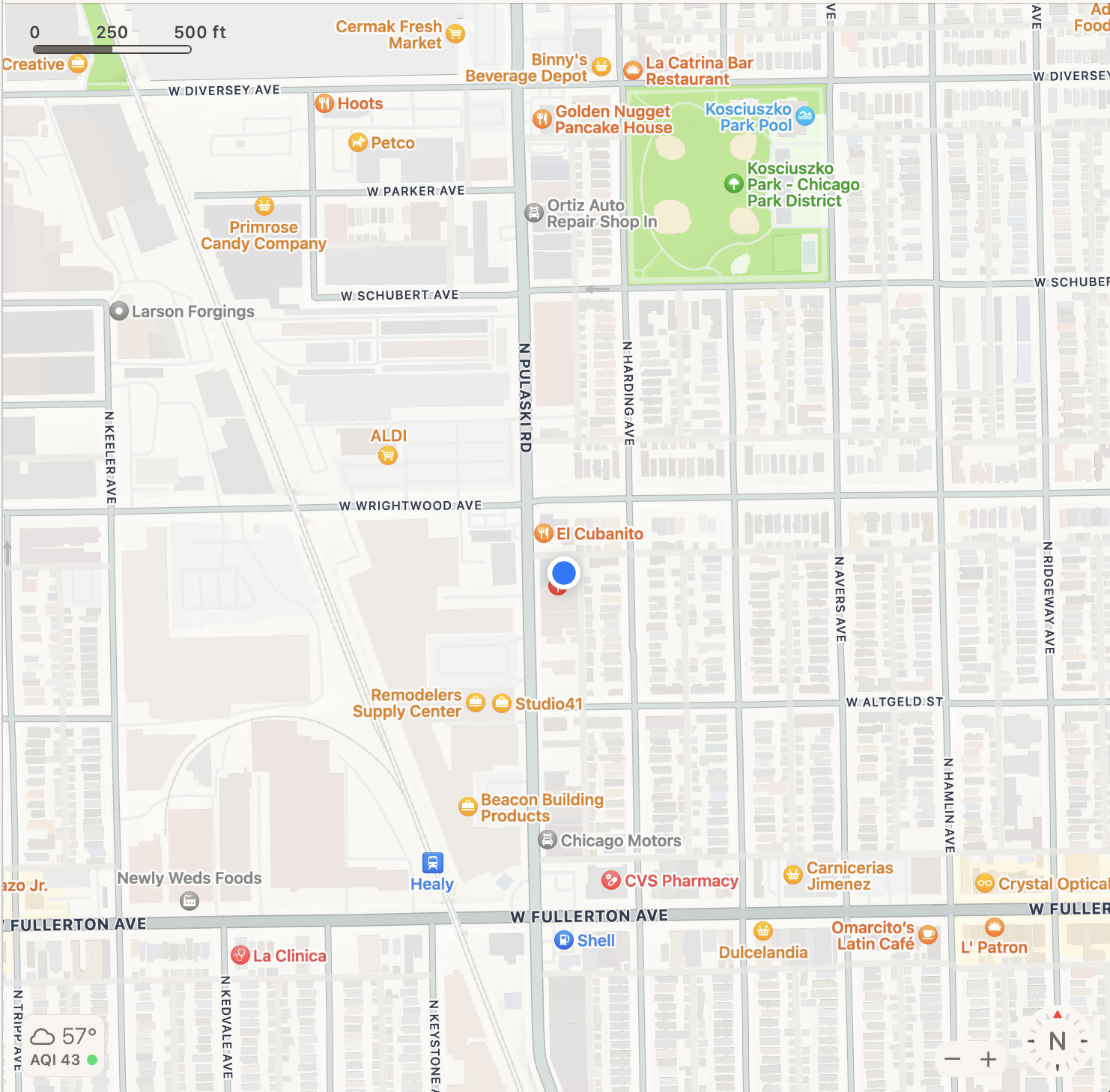 Map of Breakfast Studios Location