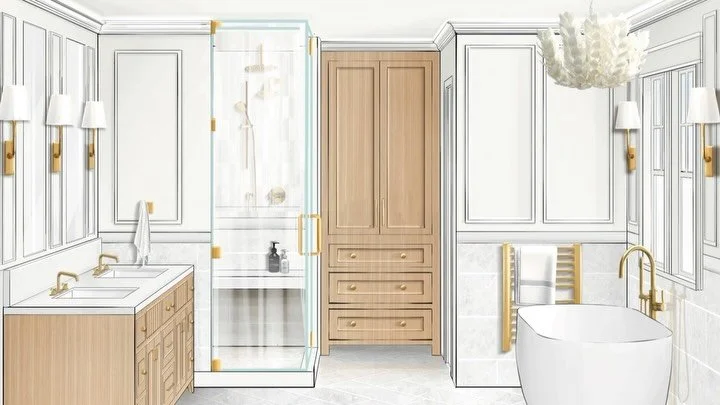 Before a single tile is set or a light fixture goes in, it all starts with a clear vision&hellip;✍️

These bathroom renderings are a big part of the process, allowing us to dial in every detail early, from layout and lighting to material selections a