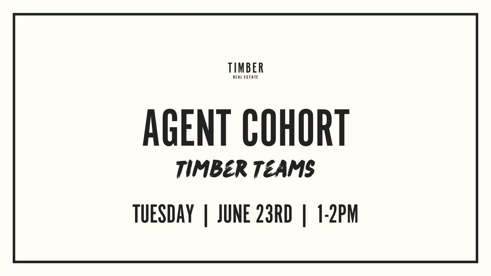 Timber Teams Cohort