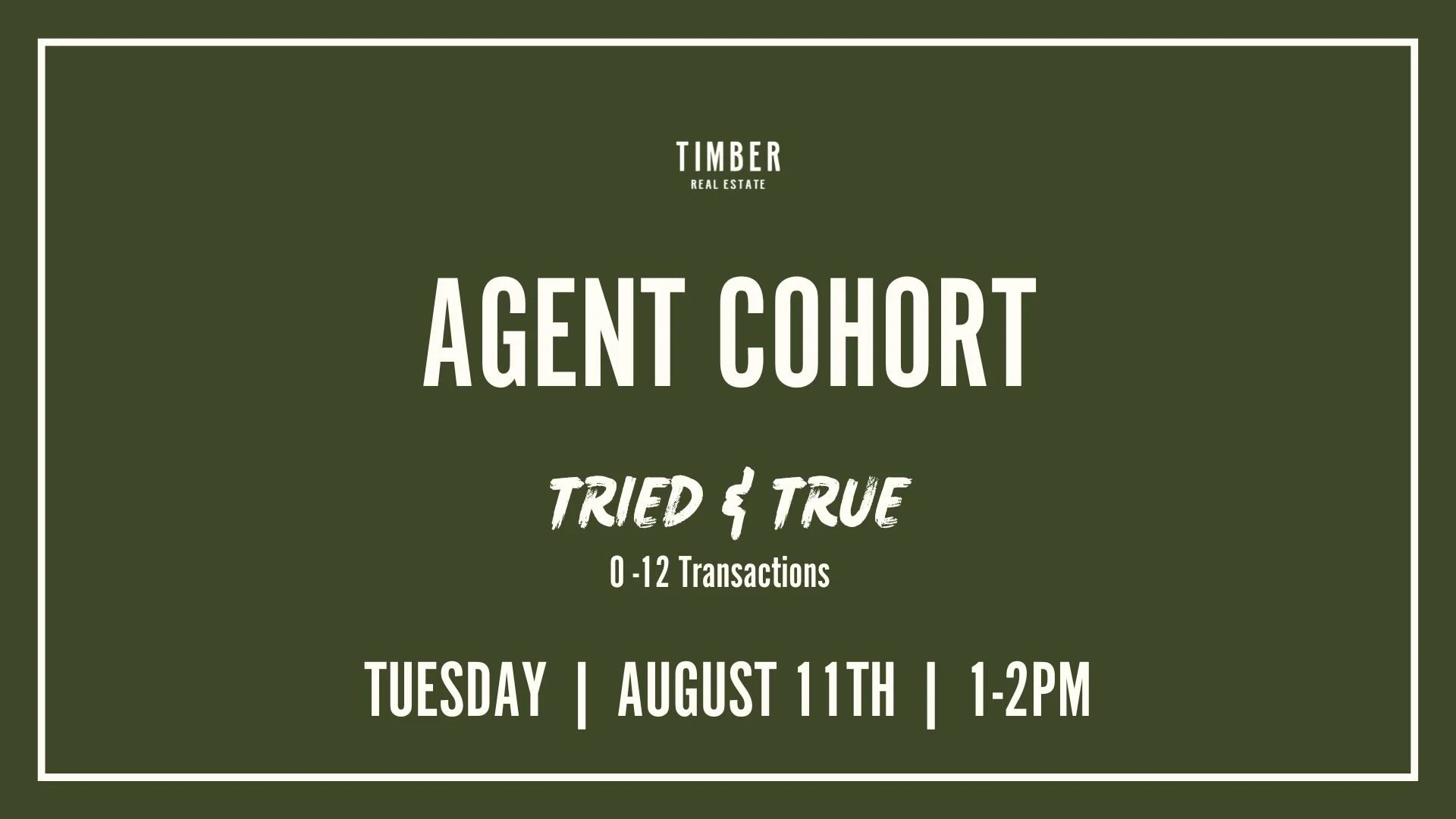Tried &amp; True Cohort