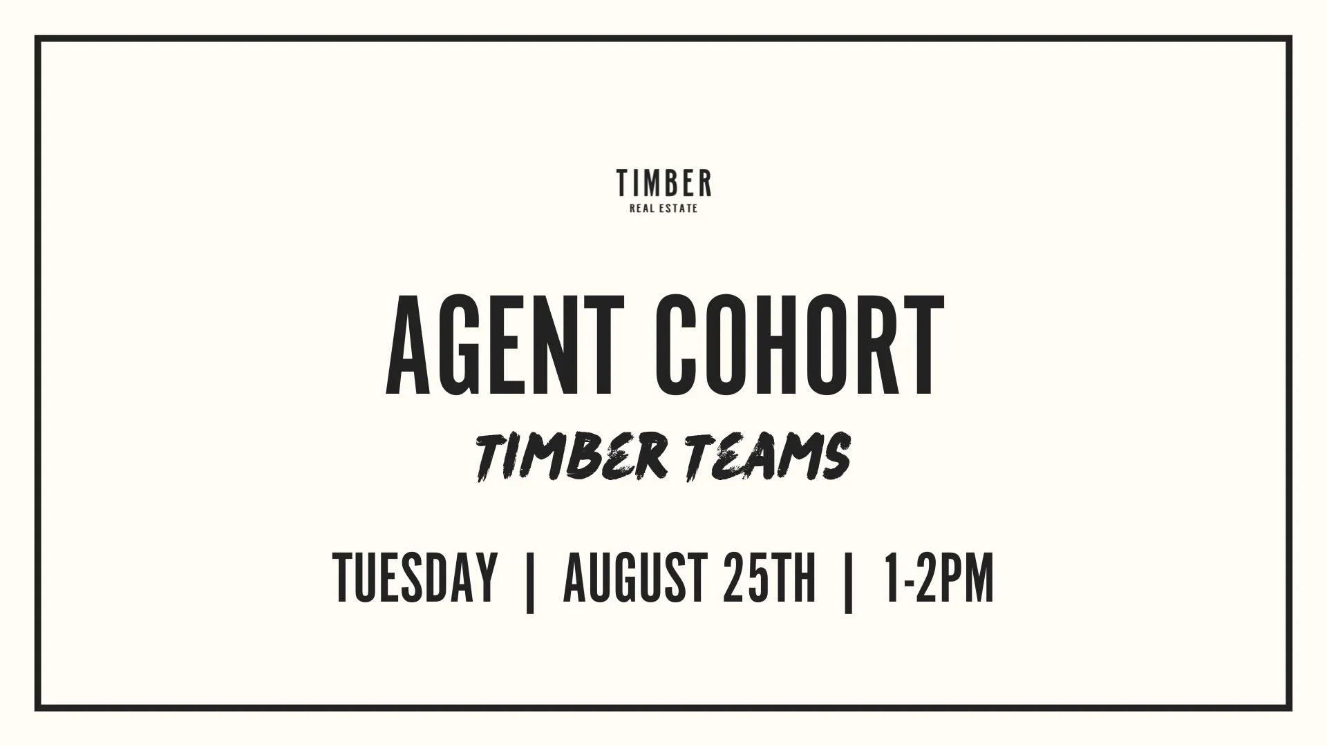 Timber Teams Cohort