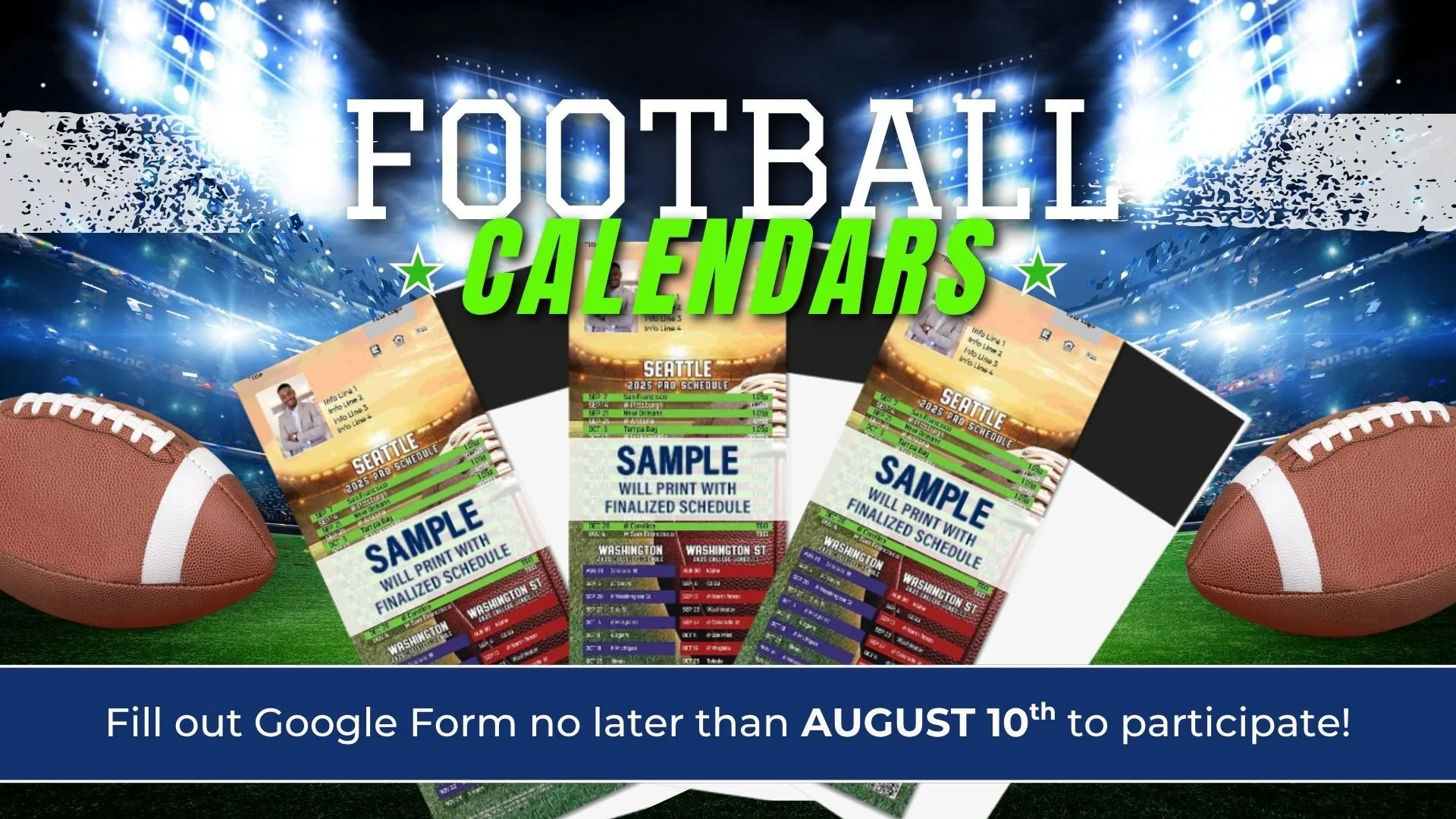 Football Calendar Magnet | Client Mailers