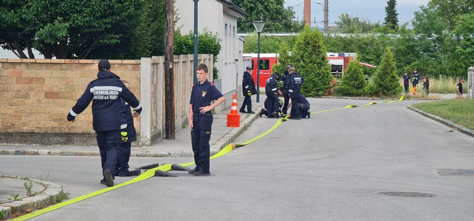 Brandeinsatz Übung Feuerwehr Jugend