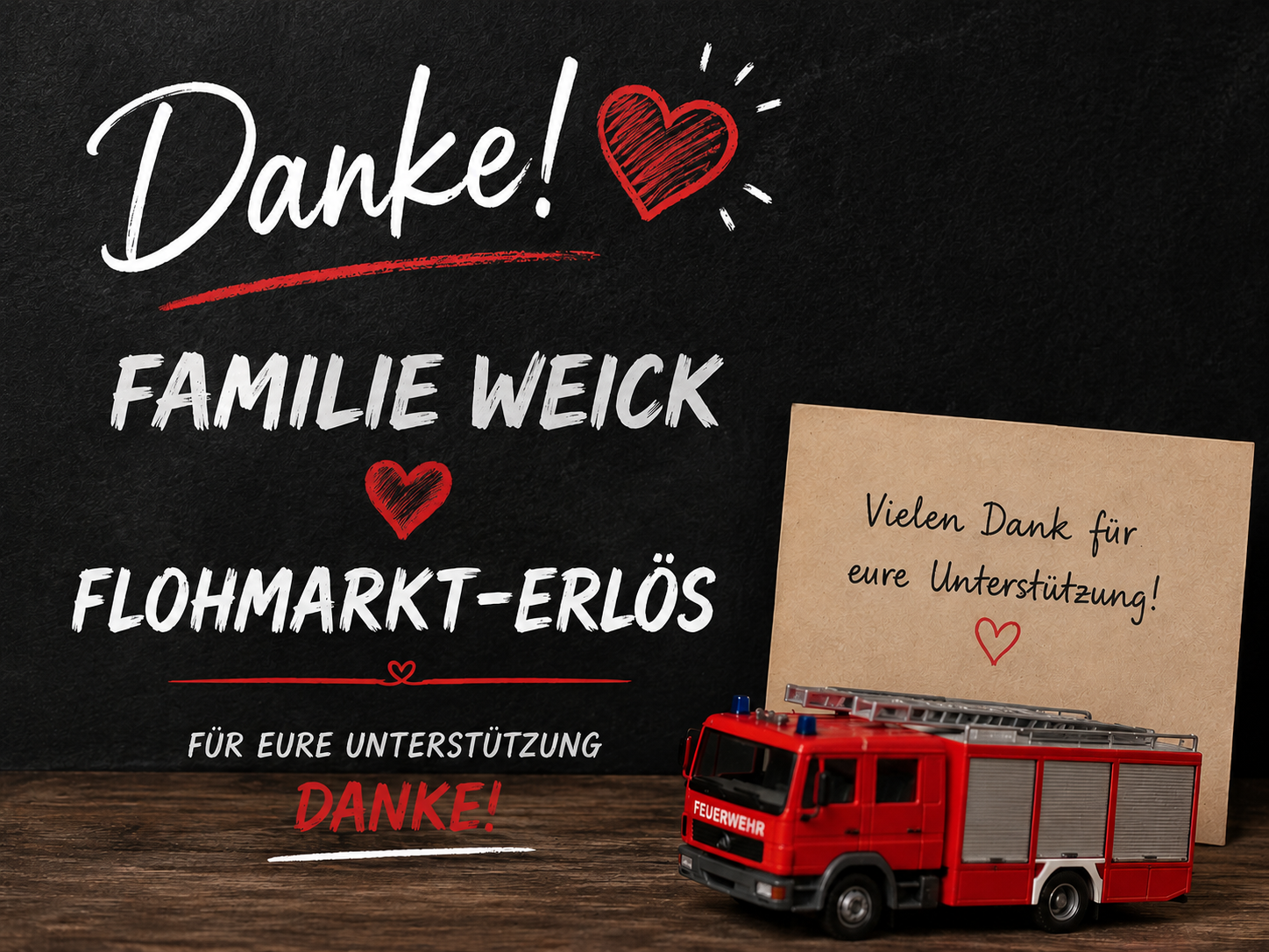 Vielen Dank an die Familie Weick