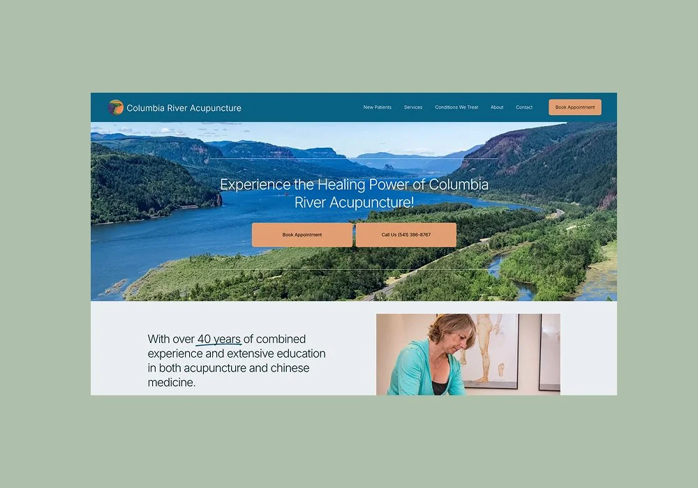 Columbia River Acupuncture Squarespace Website
