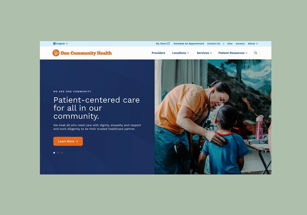 One Community Health Wordpress Website