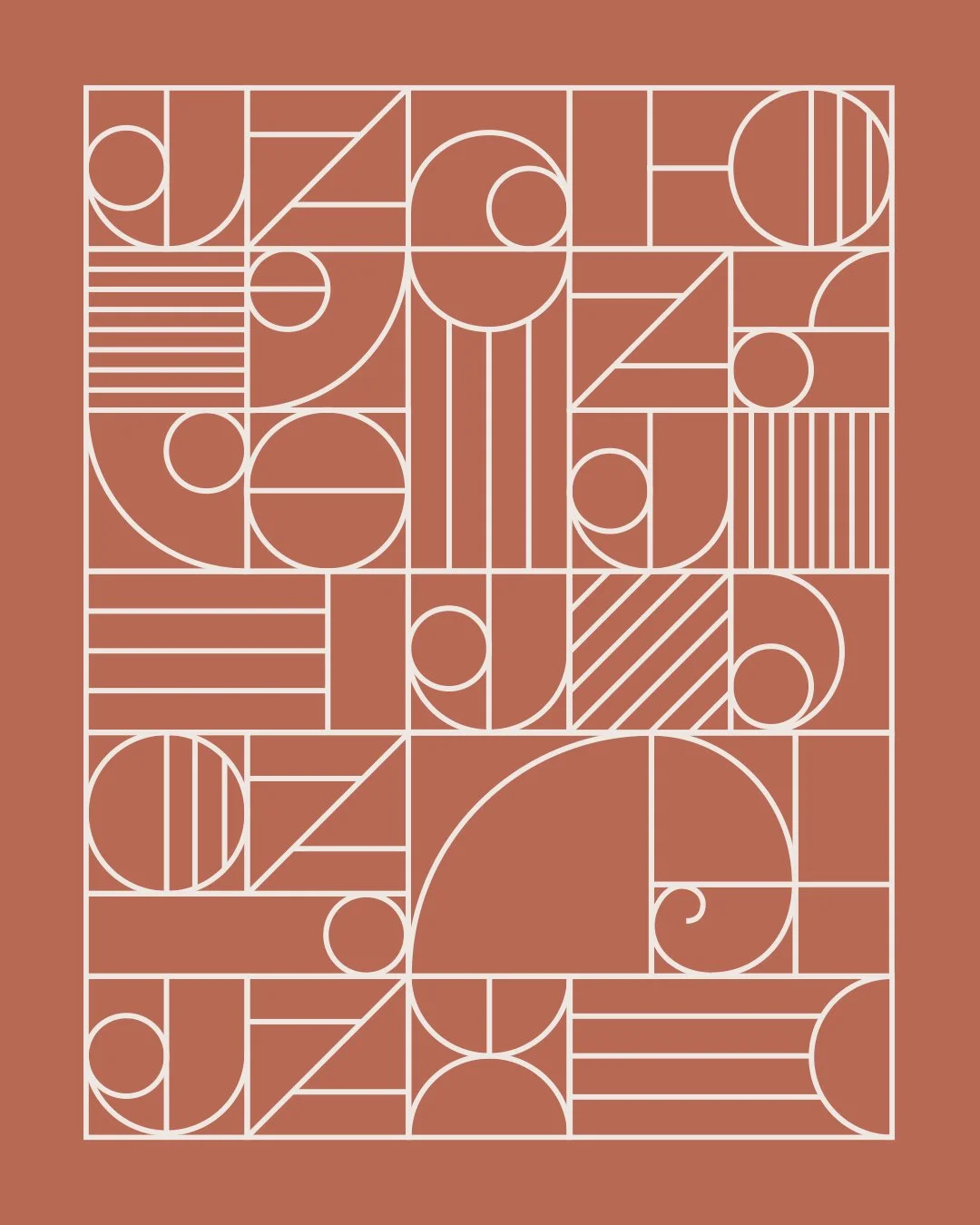 Julia Zettler Design Brand Pattern Terracotta