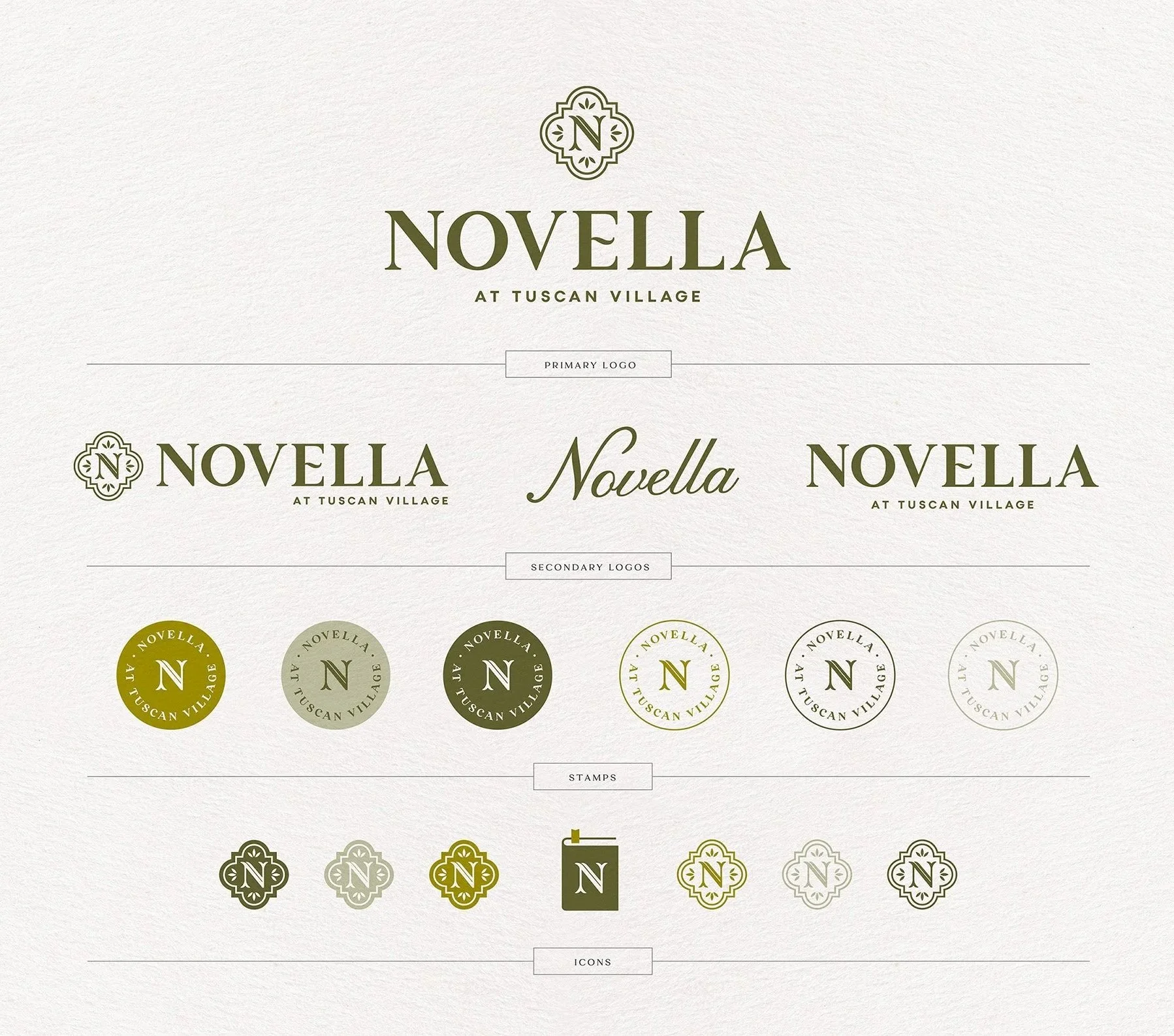 Novella at Tuscan Village Brand Identity Design