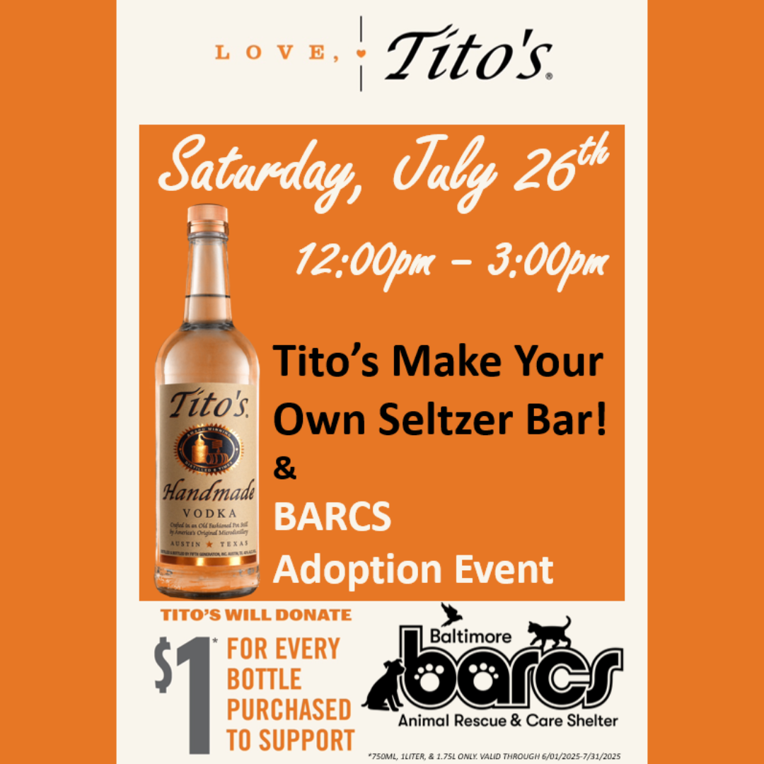 Tito's Charity Event and BARCS Adoption Event at Midway Discount Liquors