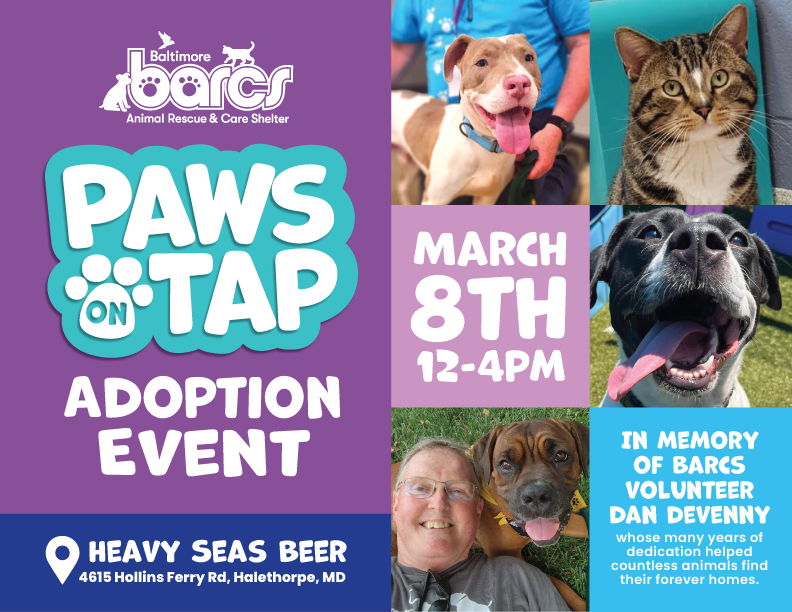 Paws on Tap at Heavy Seas Beer