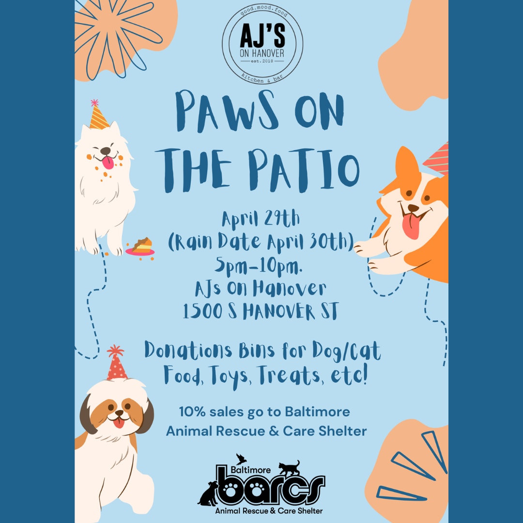 Paws on the Patio at AJ’s on Hanover