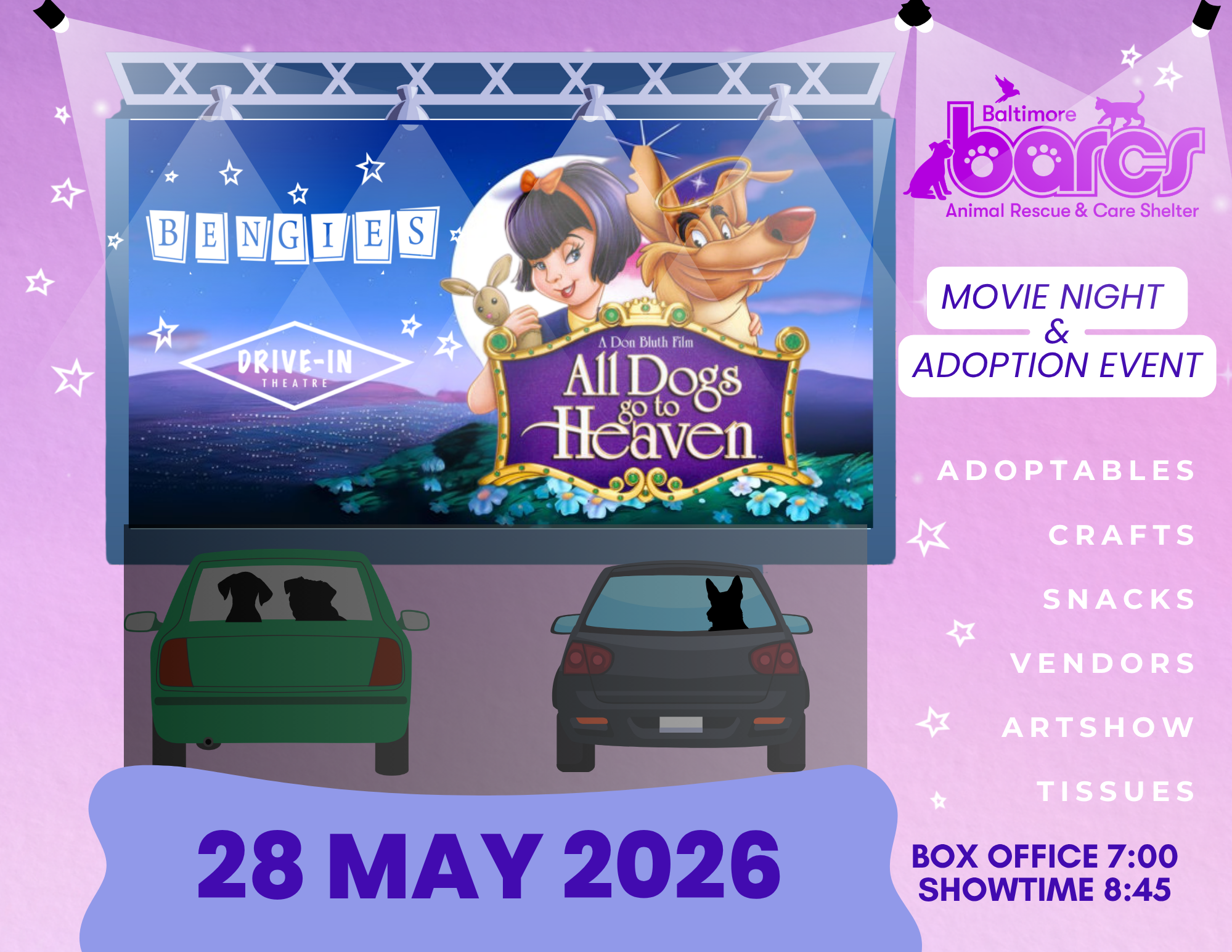 Movie Night at Bengies Drive-In Theatre