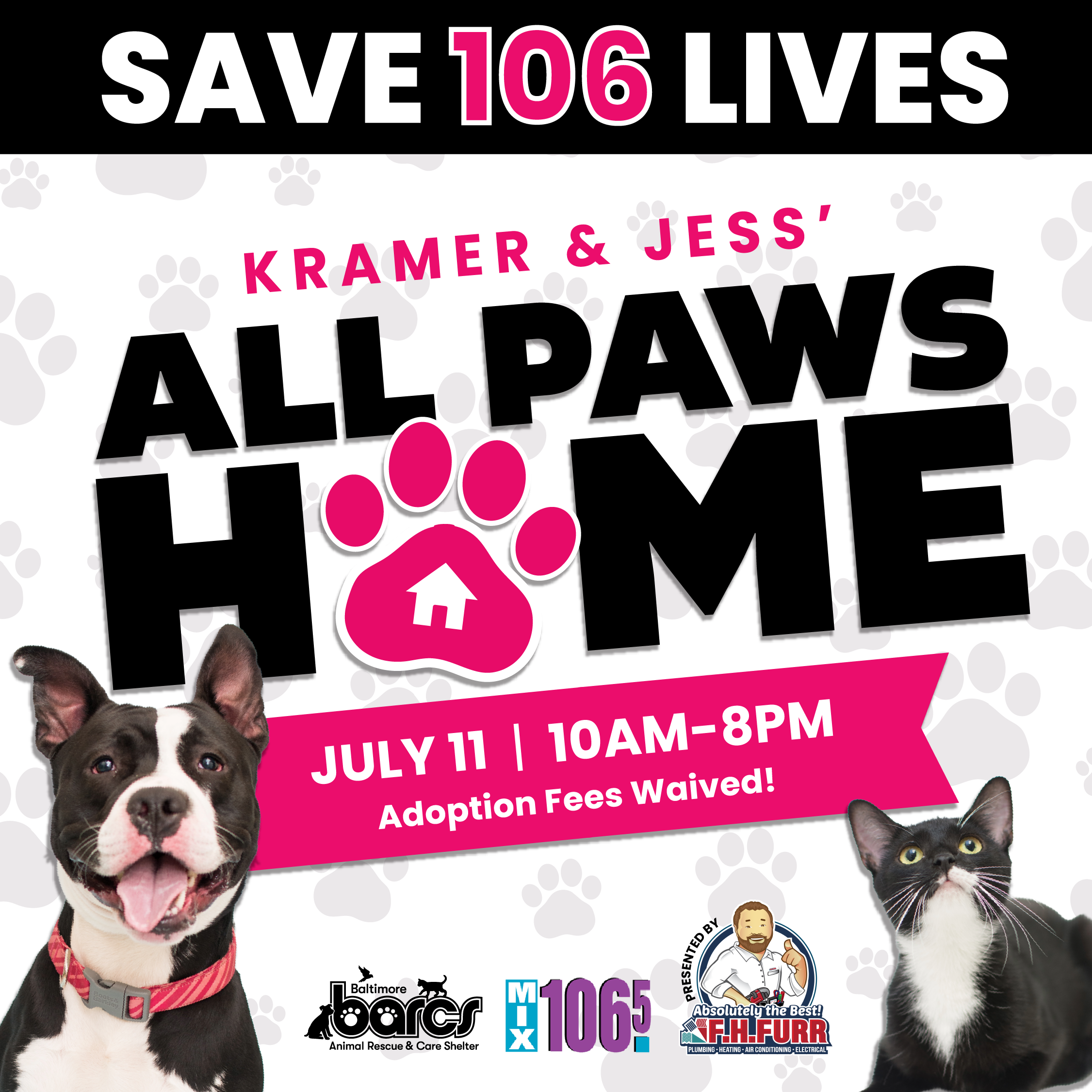 Kramer & Jess' All Paws Home: 10-hour adoption event