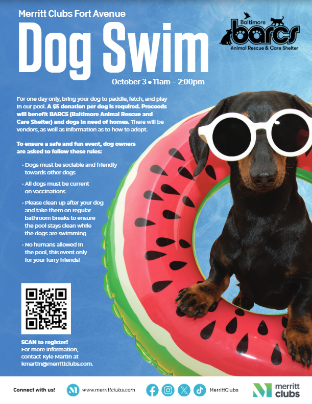 Dog Swim at Merritt Clubs Fort Avenue