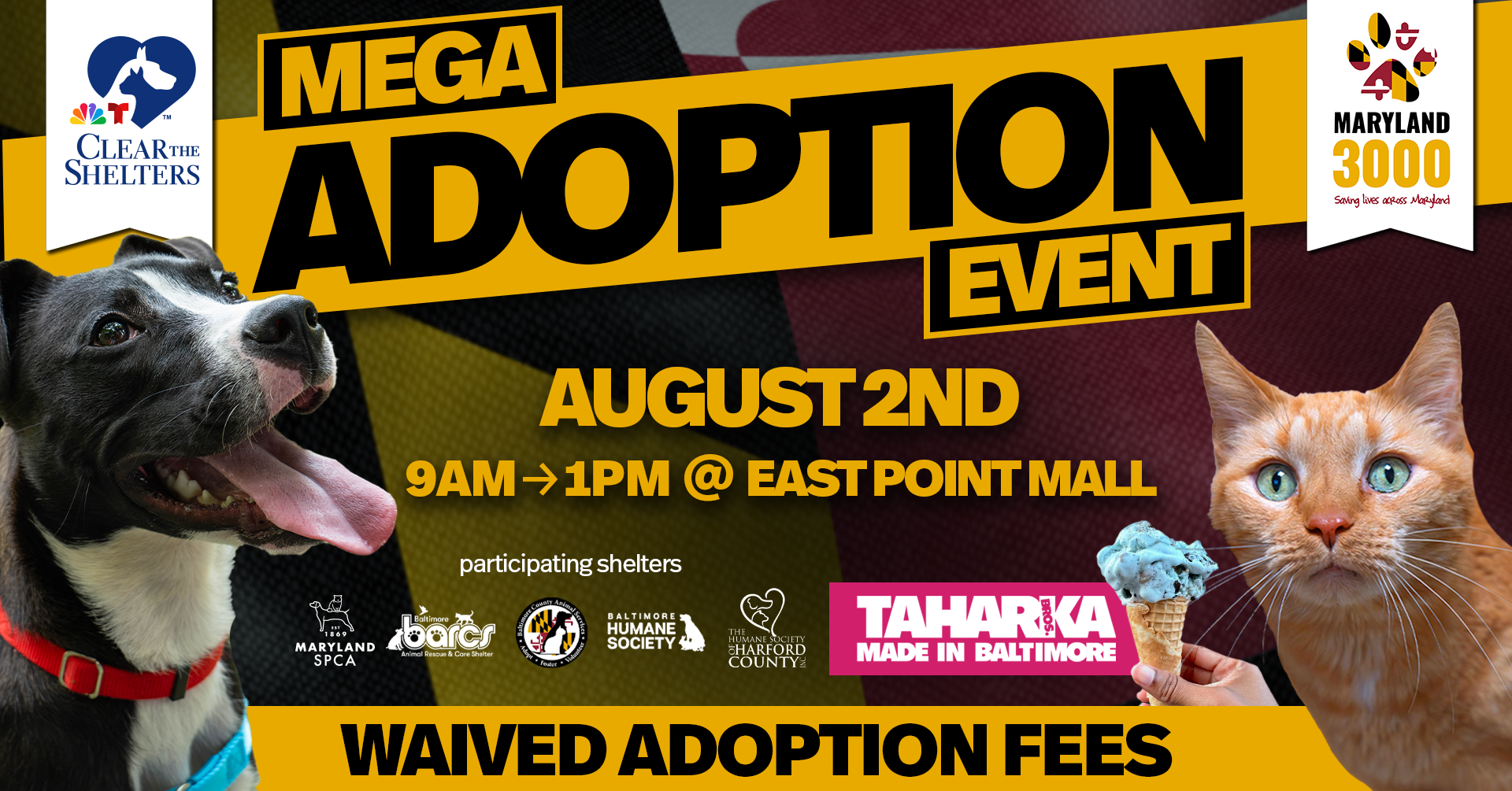 Mega Adoption Event at Eastpoint Mall — Baltimore Animal Rescue and ...