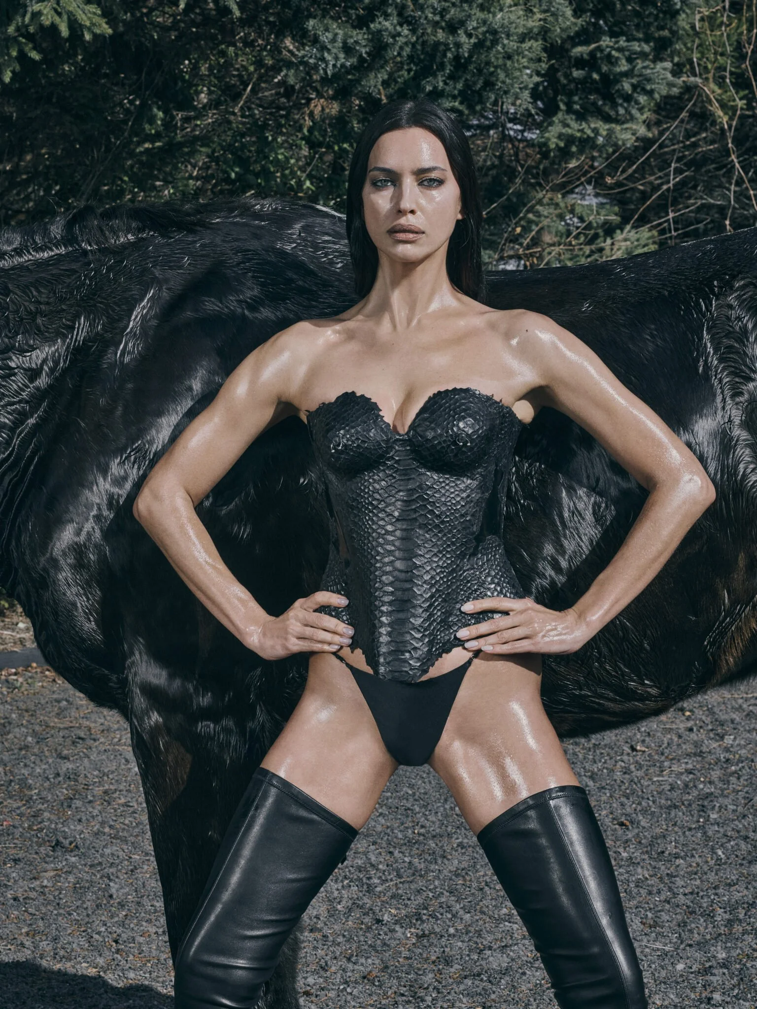 V MAGAZINE V158 - IRINA SHAYK - SHOT BY STEVEN KLEIN. STYLIST - PATTI WILSON, STYLING ASST. - ELIJAH H.