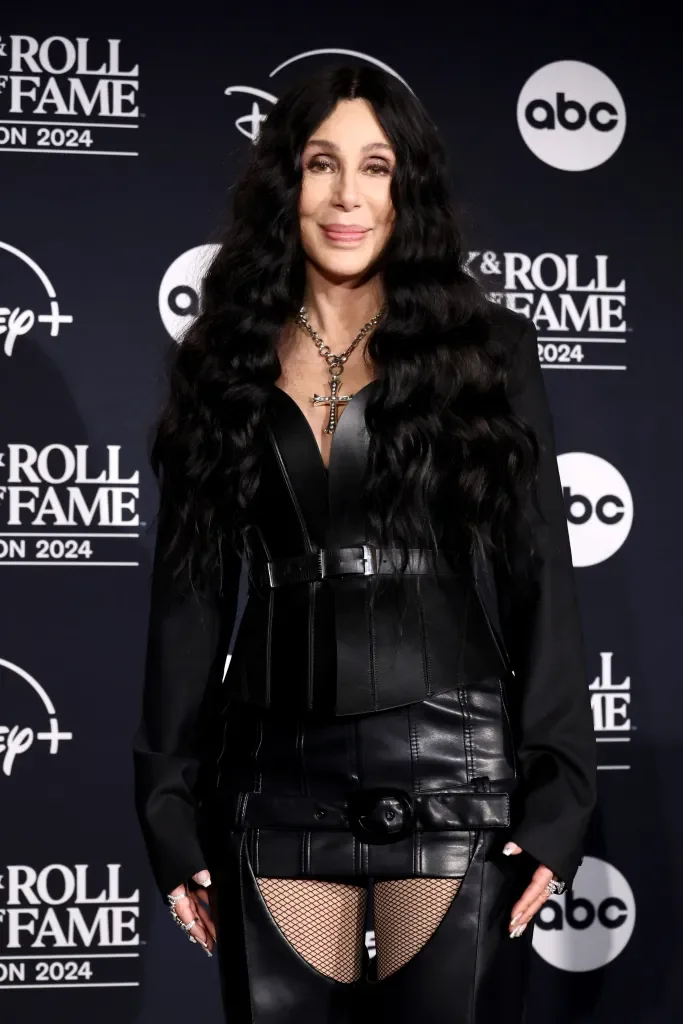CHER - ROCK & ROLL HALL OF FAME INDUCTION 2024 - RED CARPET. STYLIST - PATTI WILSON, STYLIST ASST. - ELIJAH H.