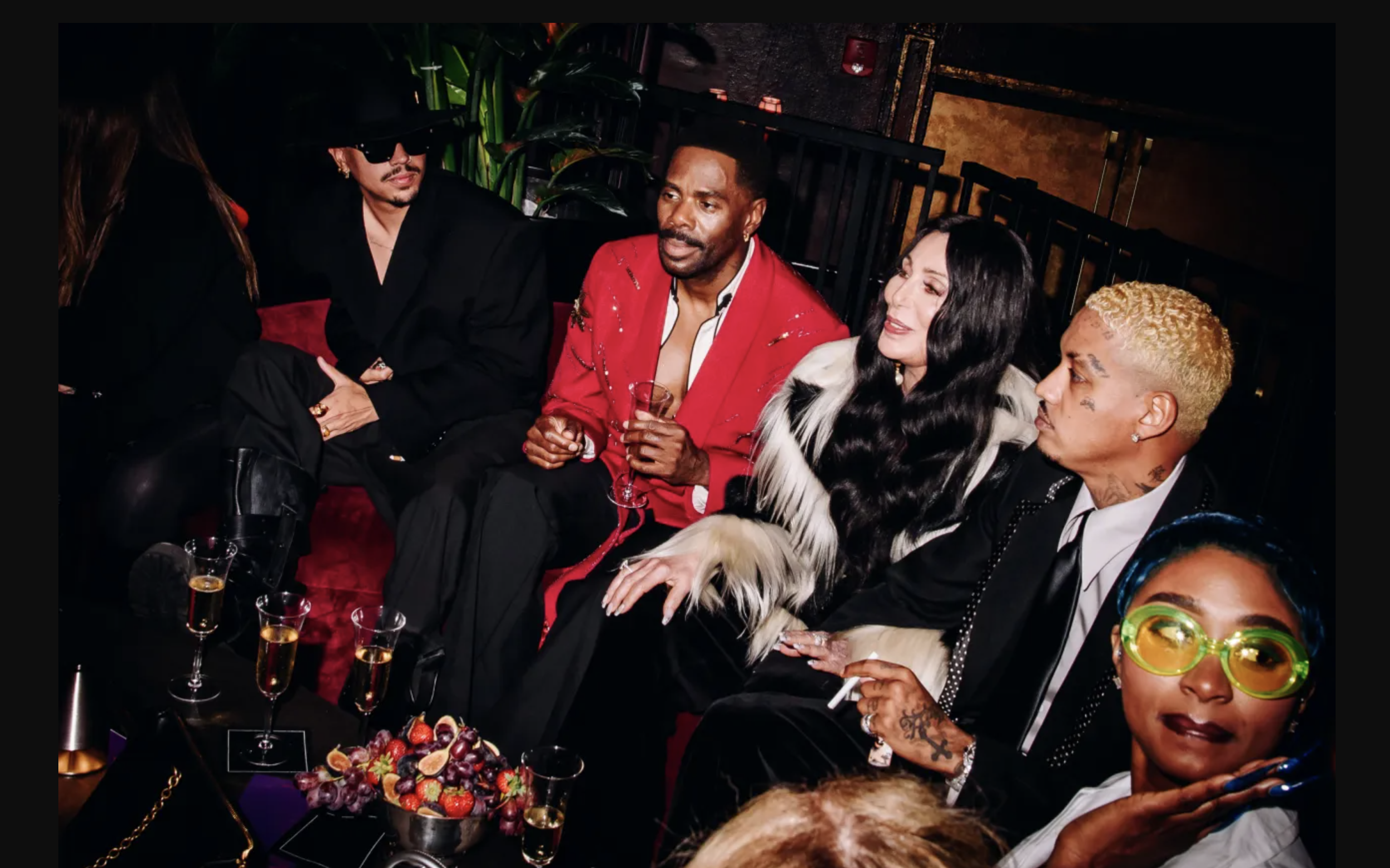 VALENTINO BEAUTY - STUDIO 54 PARTY. CHER & A.E. STYLED BY PATTI WILSON, STYLING ASST. - ELIJAH H.