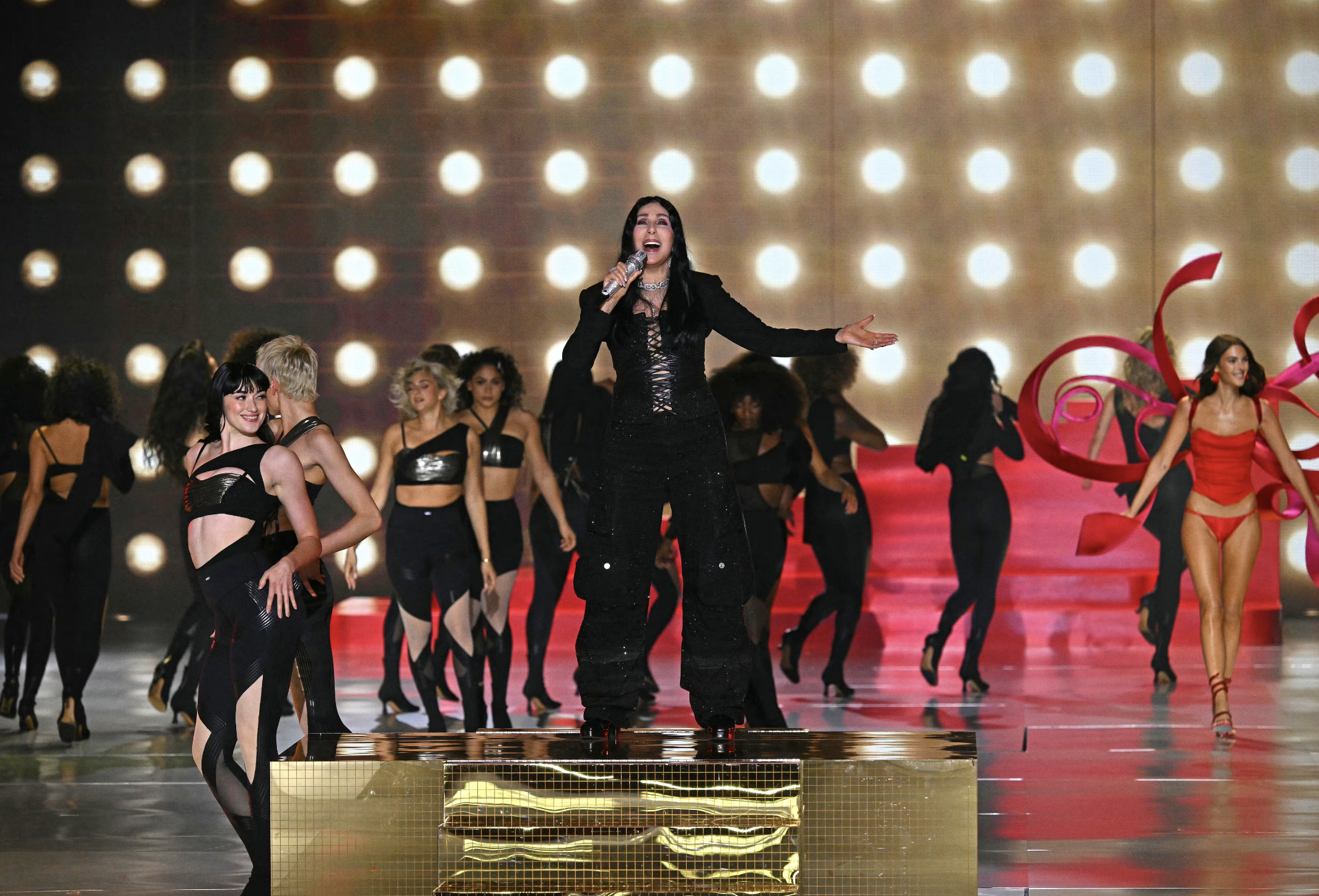 CHER - VICTORIA SECRET FASHION SHOW 2024 - PERFORMANCE. STYLIST - PATTI WILSON, STYLIST ASST. - ELIJAH H.