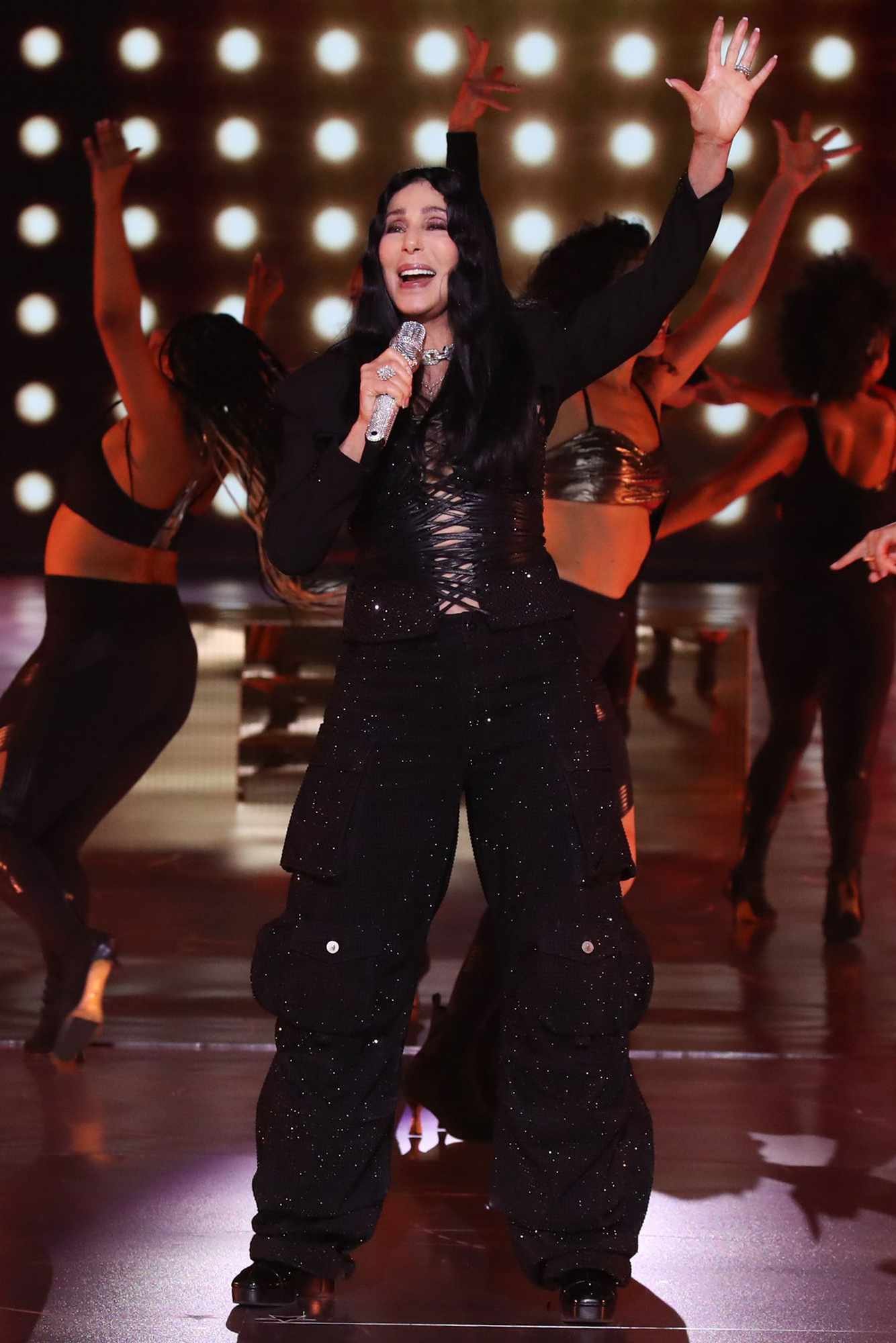 CHER - VICTORIA SECRET FASHION SHOW 2024 - PERFORMANCE. STYLIST - PATTI WILSON, STYLIST ASST. - ELIJAH H.