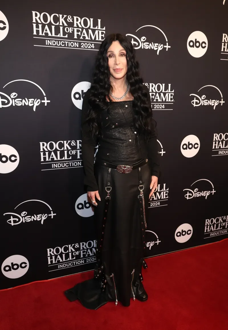 CHER - ROCK & ROLL HALL OF FAME INDUCTION 2024 - RED CARPET. STYLIST - PATTI WILSON, STYLIST ASST. - ELIJAH H.