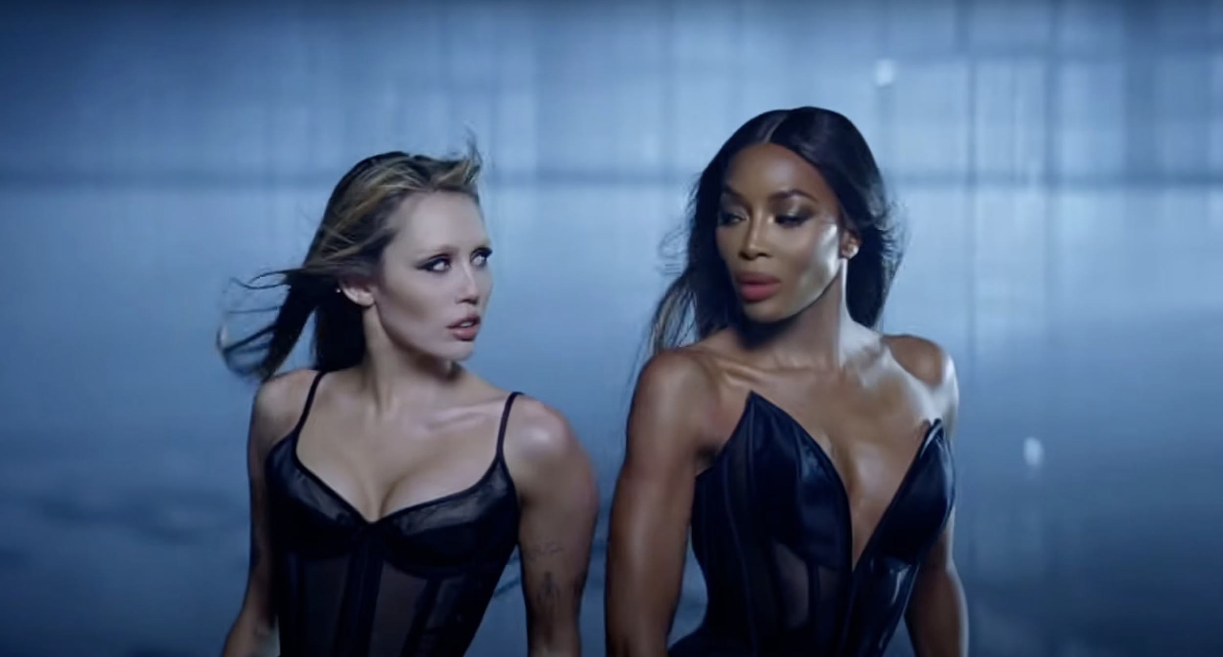 EVERY GIRL YOU'VE EVER LOVED - MILEY CYRUS, FT. NAOMI CAMPBELL. (NAOMI) STYLIST - PATTI WILSON, STYLING ASST. - ELIJAH H.