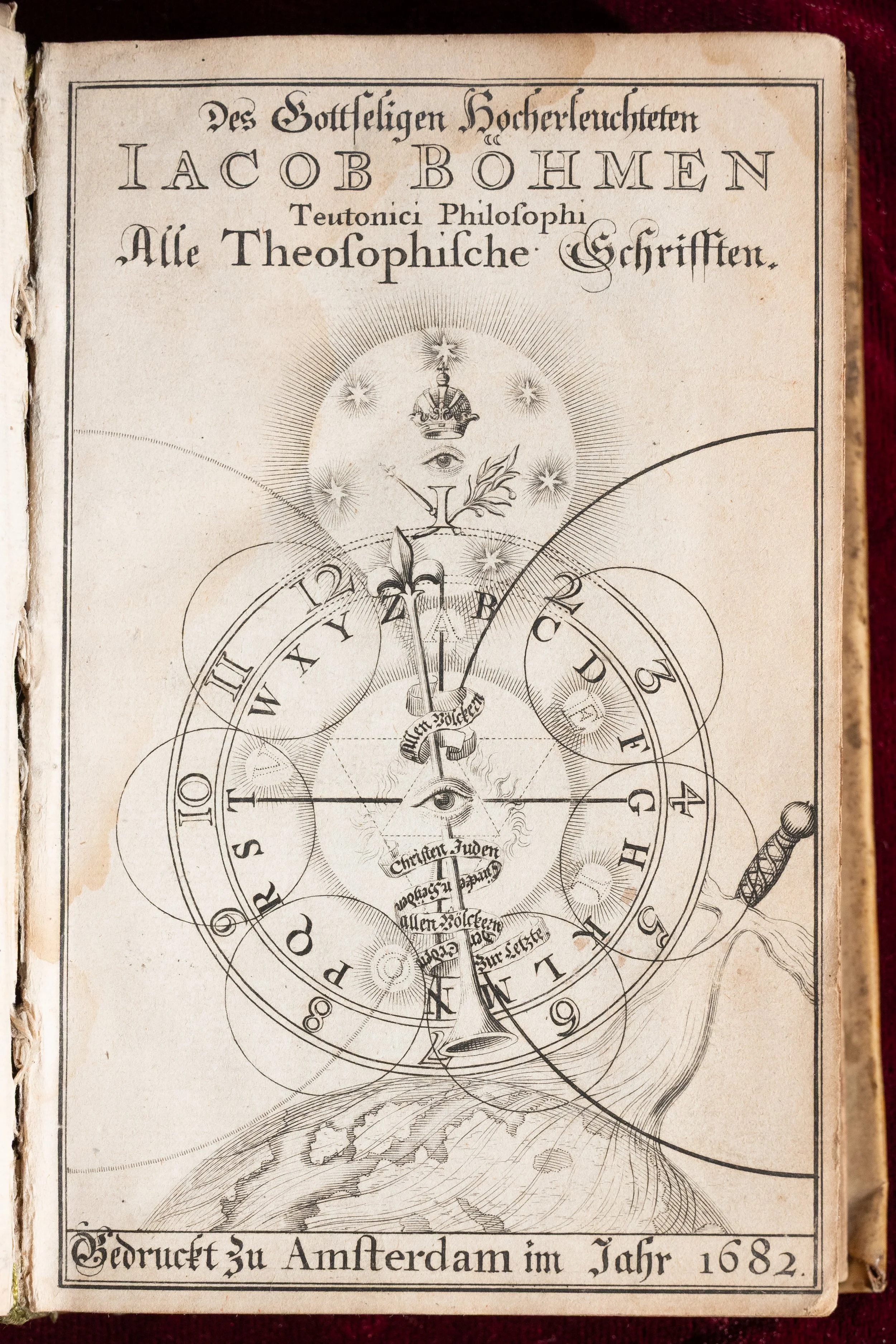1682 – Jacob Böhme's Aurora, the Dawn of German Theosophy: The First Collected Edition, in Vellum, from a Line of Danish Scholars