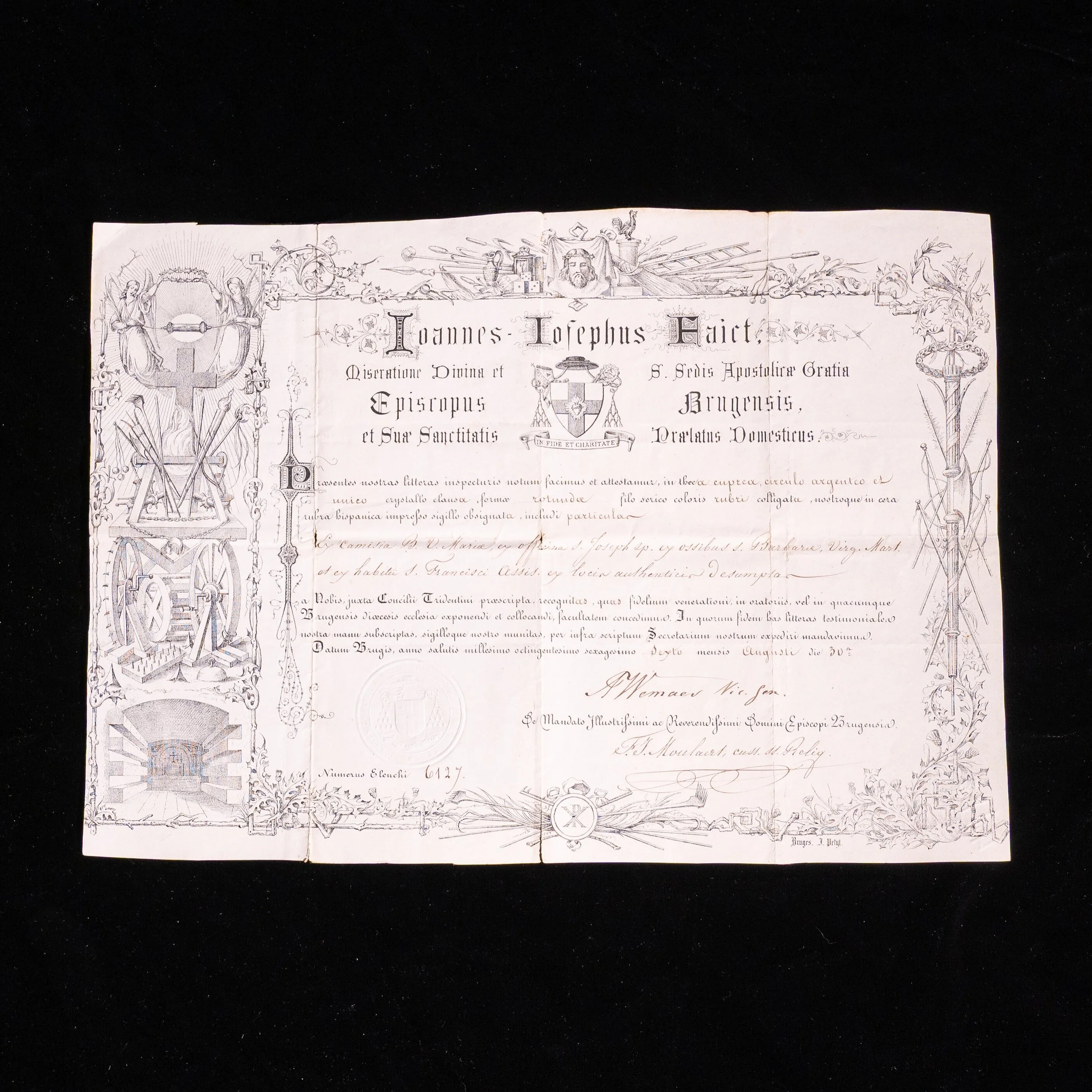 1866 – Relics from the Virgin Mary’s Shirt and Saint Joseph’s Workshop