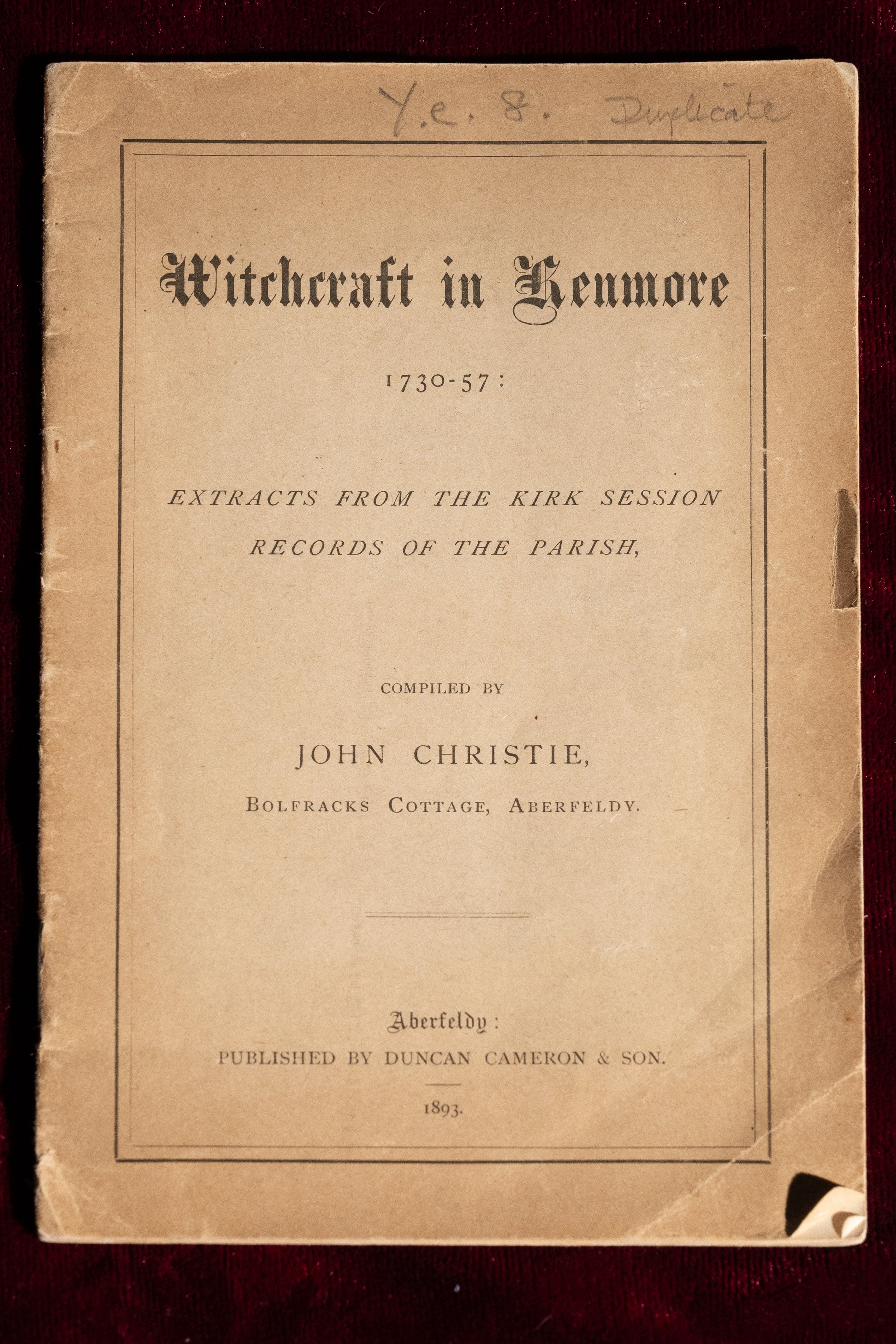 1893 - Witchcraft in Kenmore