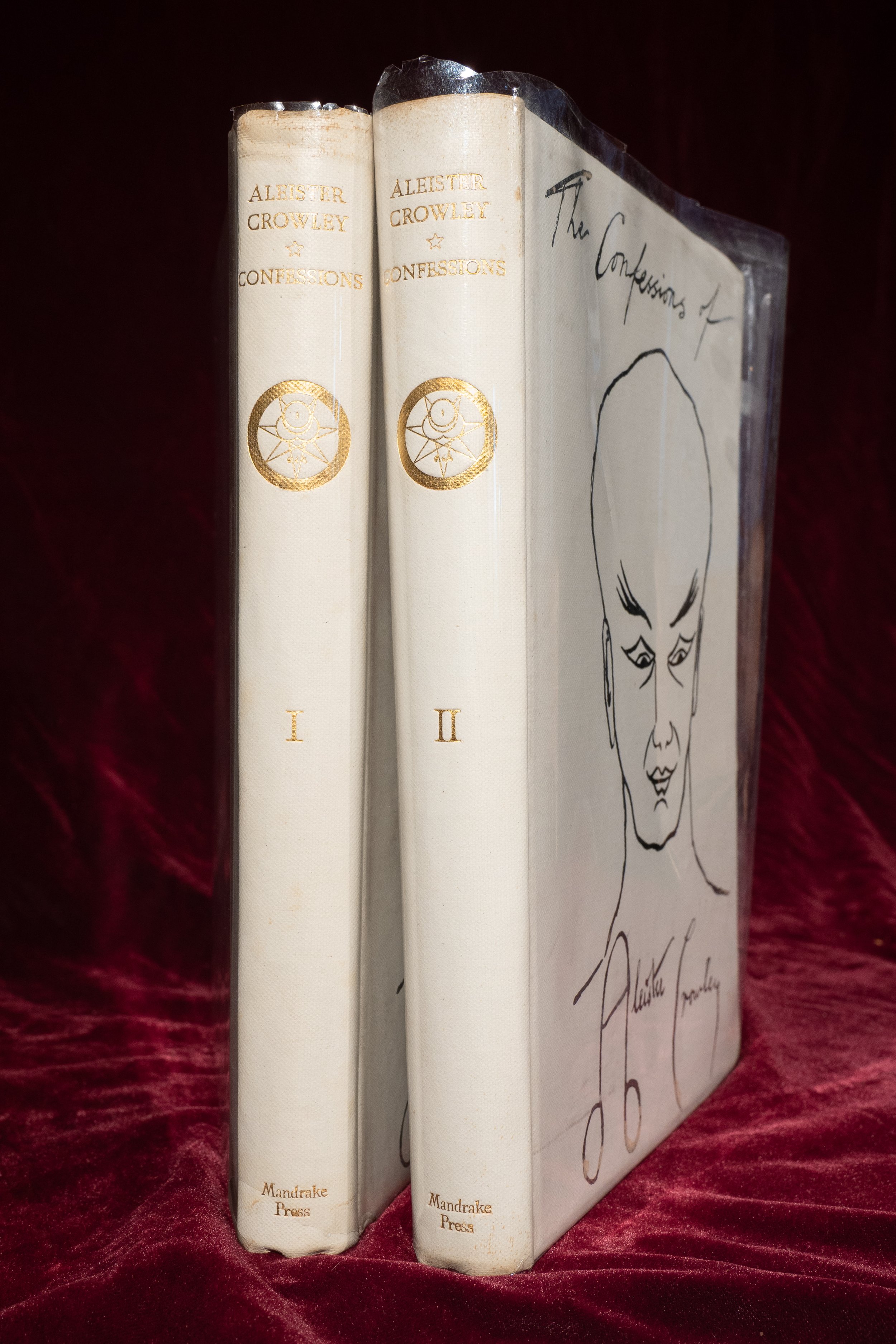 1929 – The Confessions of Aleister Crowley: The Famous First Edition in White Buckram, with a Trove of Mandrake Press Ephemera and Letters