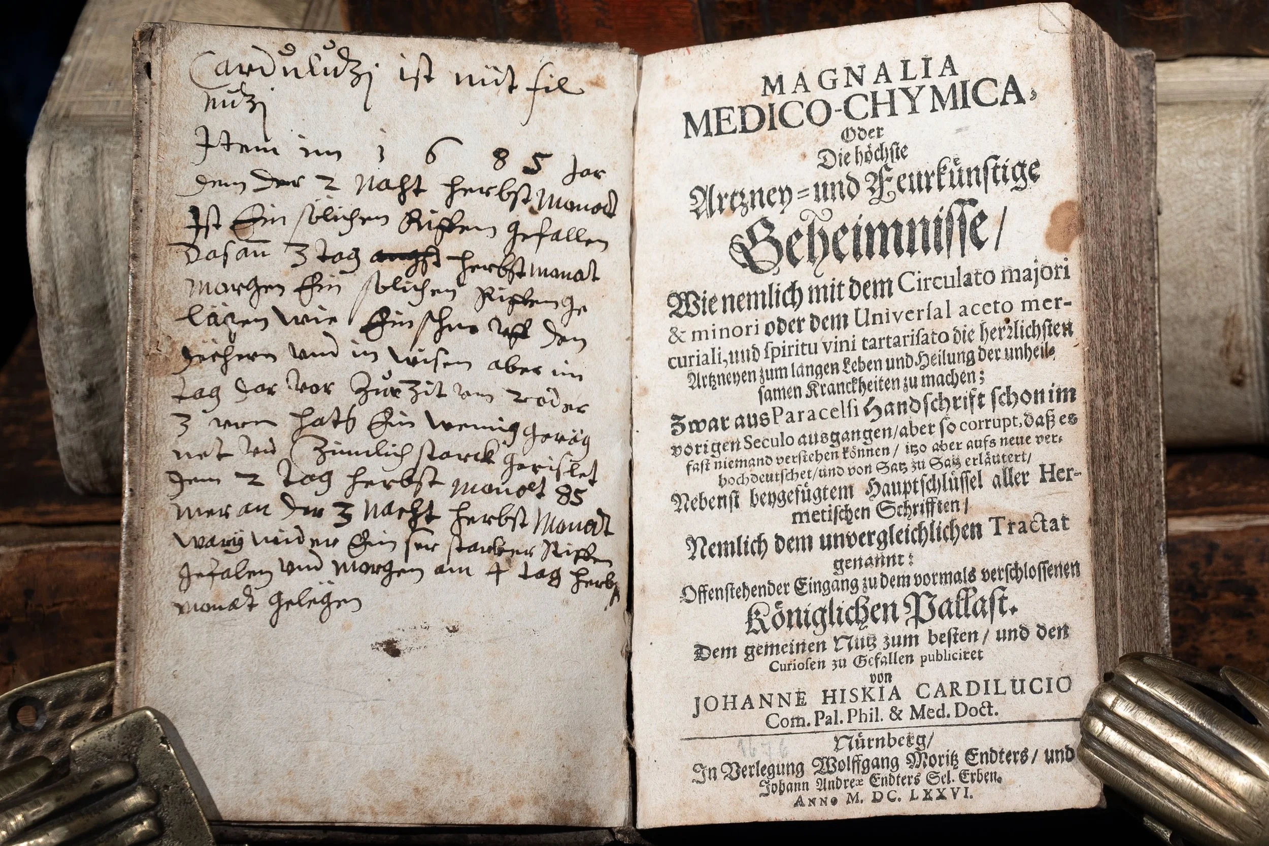 1676 - Cardilucius's Alchemical Medicine, with Extensive Contemporary Manuscript Annotations