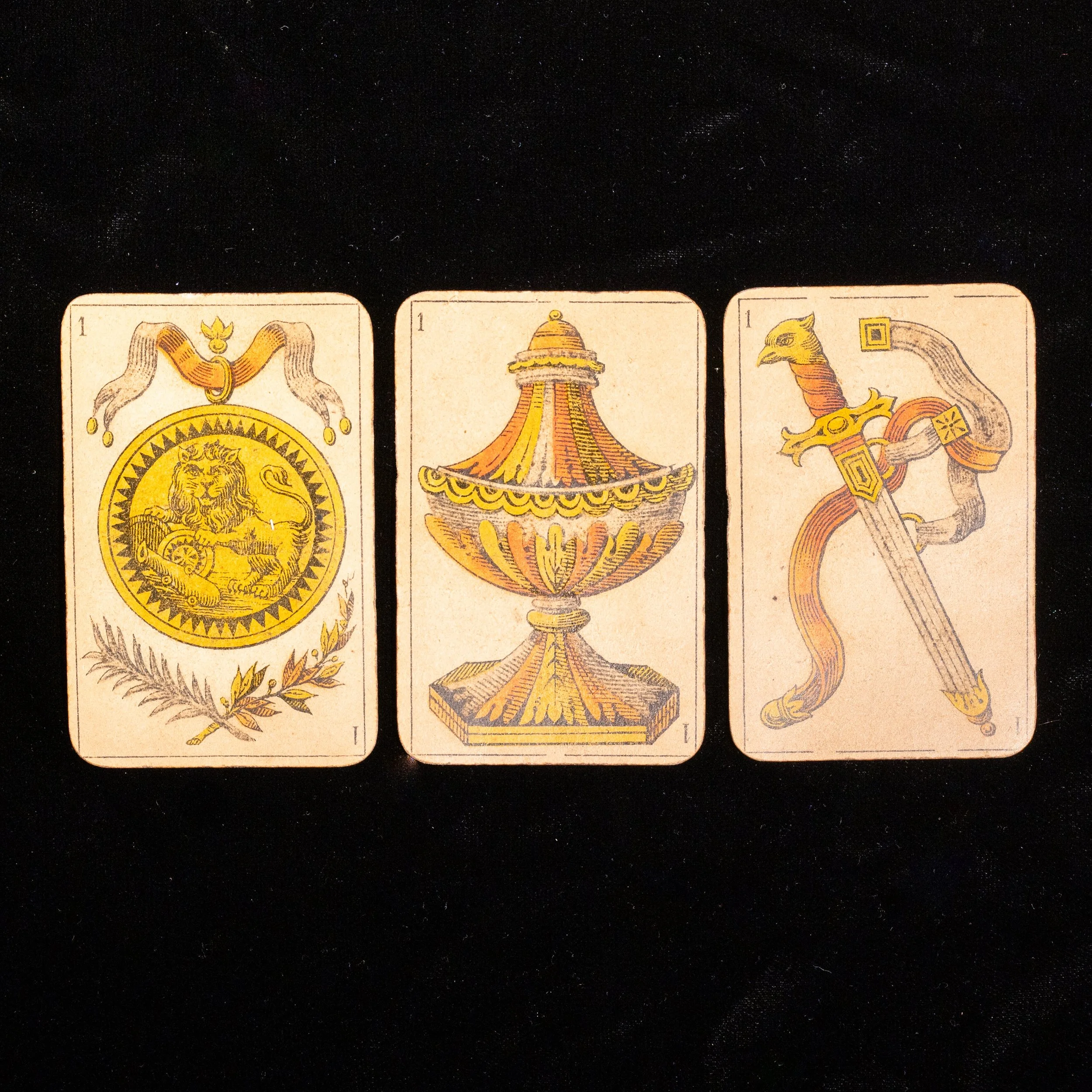 c. 1900 – An Ace from the Spanish Fortune-Teller's Pack, Printed by the Tarot de Marseille House of Camoin
