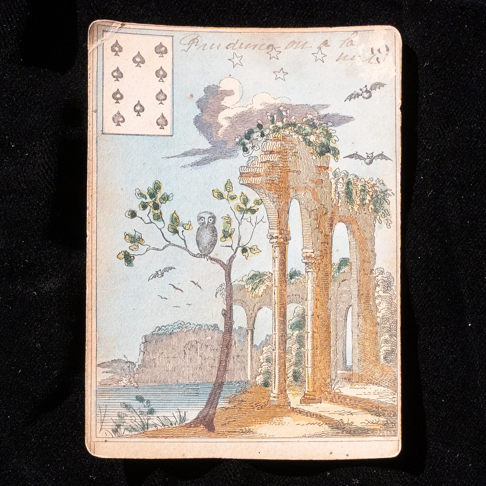 c. 1830 – One of the Six Great Scenes from a Hand-Colored French Fortune-Telling Pack