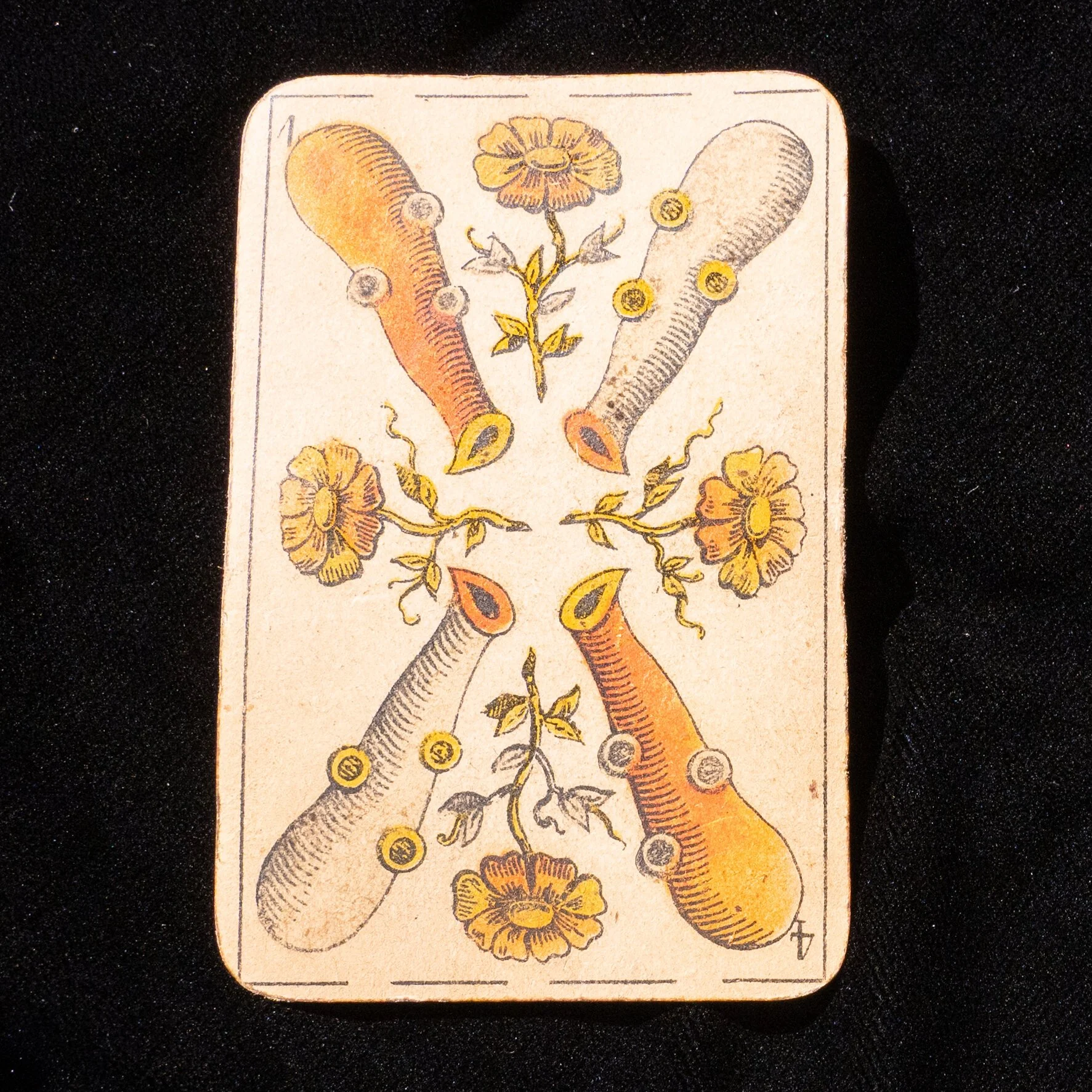 c. 1900 – A Number Card from the Spanish Fortune-Teller's Pack, Printed by the Tarot de Marseille House of Camoin