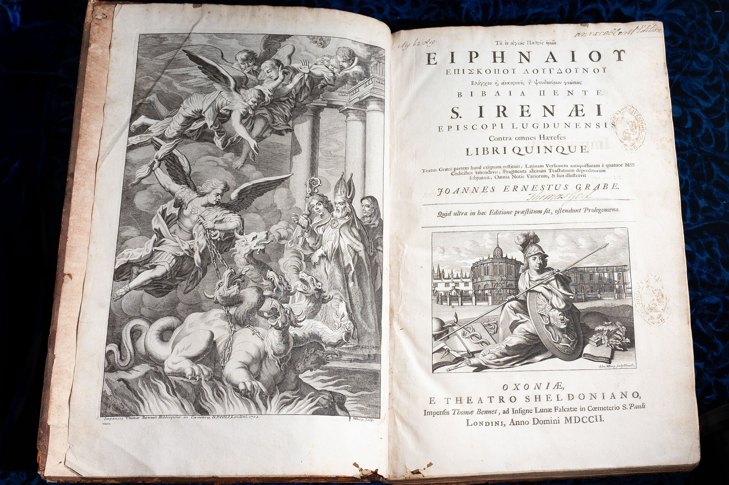 1702 - Irenaeus, Against All Heresies. First Critical Edition with Greek Restoration