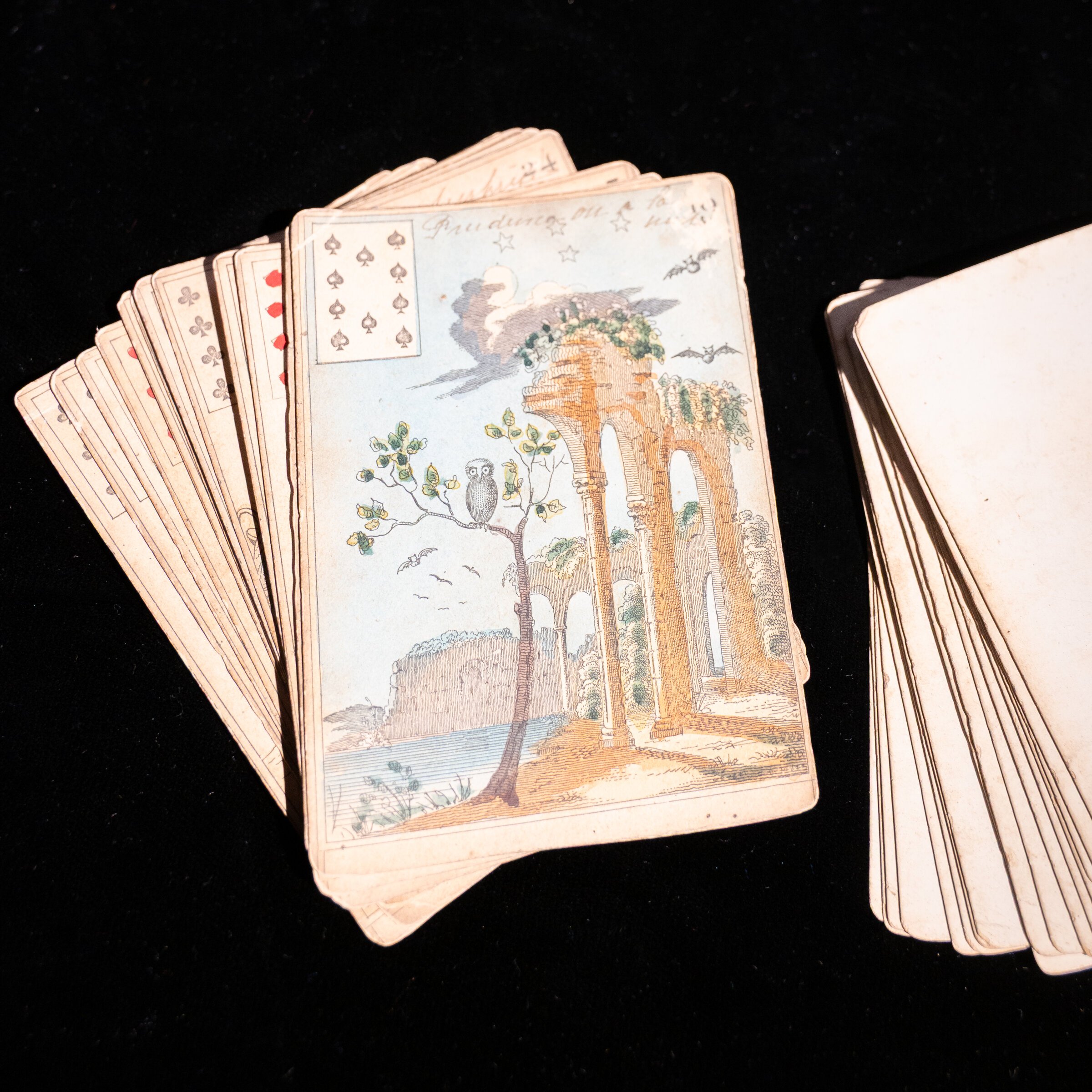 c. 1830 – A Scene Card from a Hand-Colored French Fortune-Telling Pack