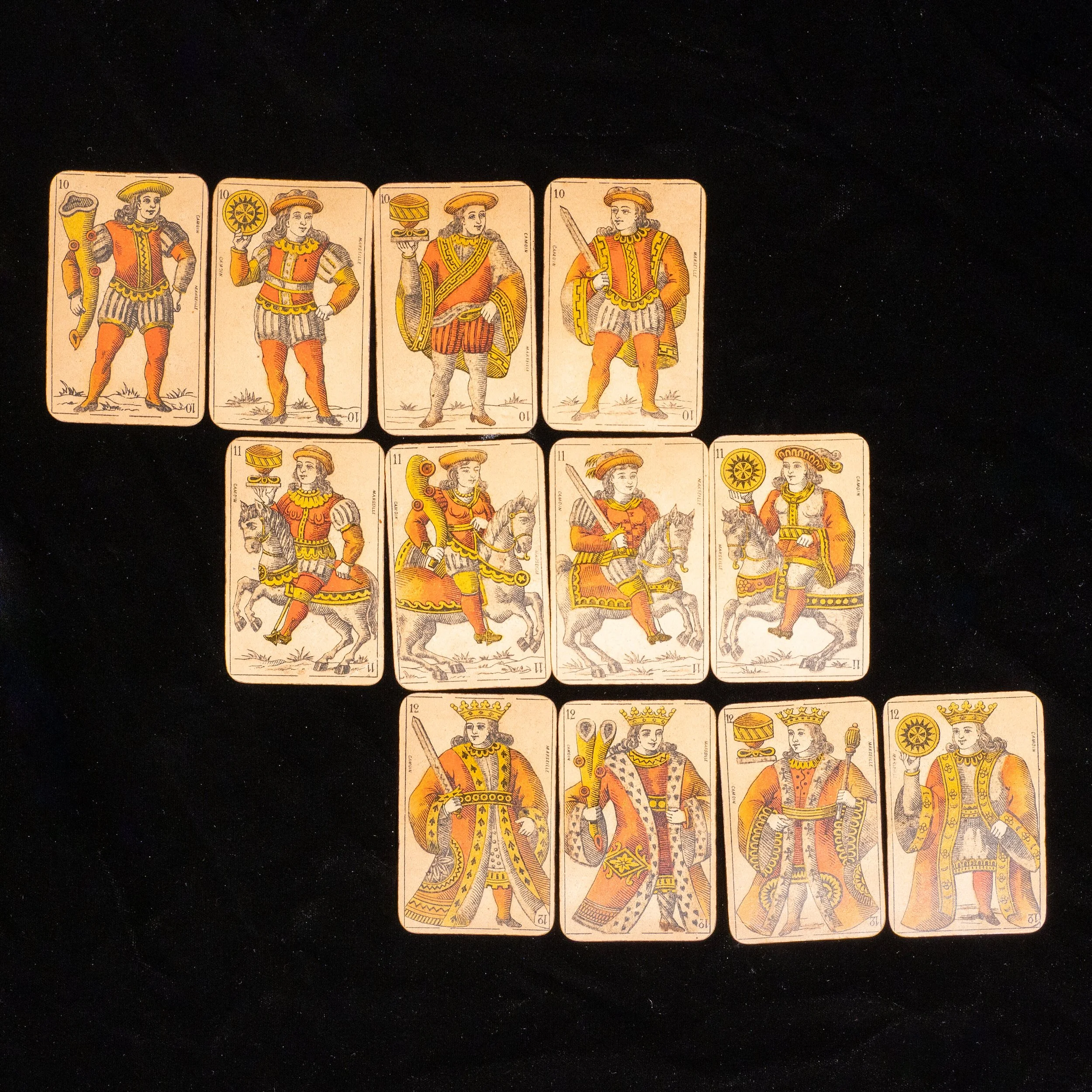 c. 1900 – A Court Card from the Spanish Fortune-Teller's Pack, Printed by the Tarot de Marseille House of Camoin