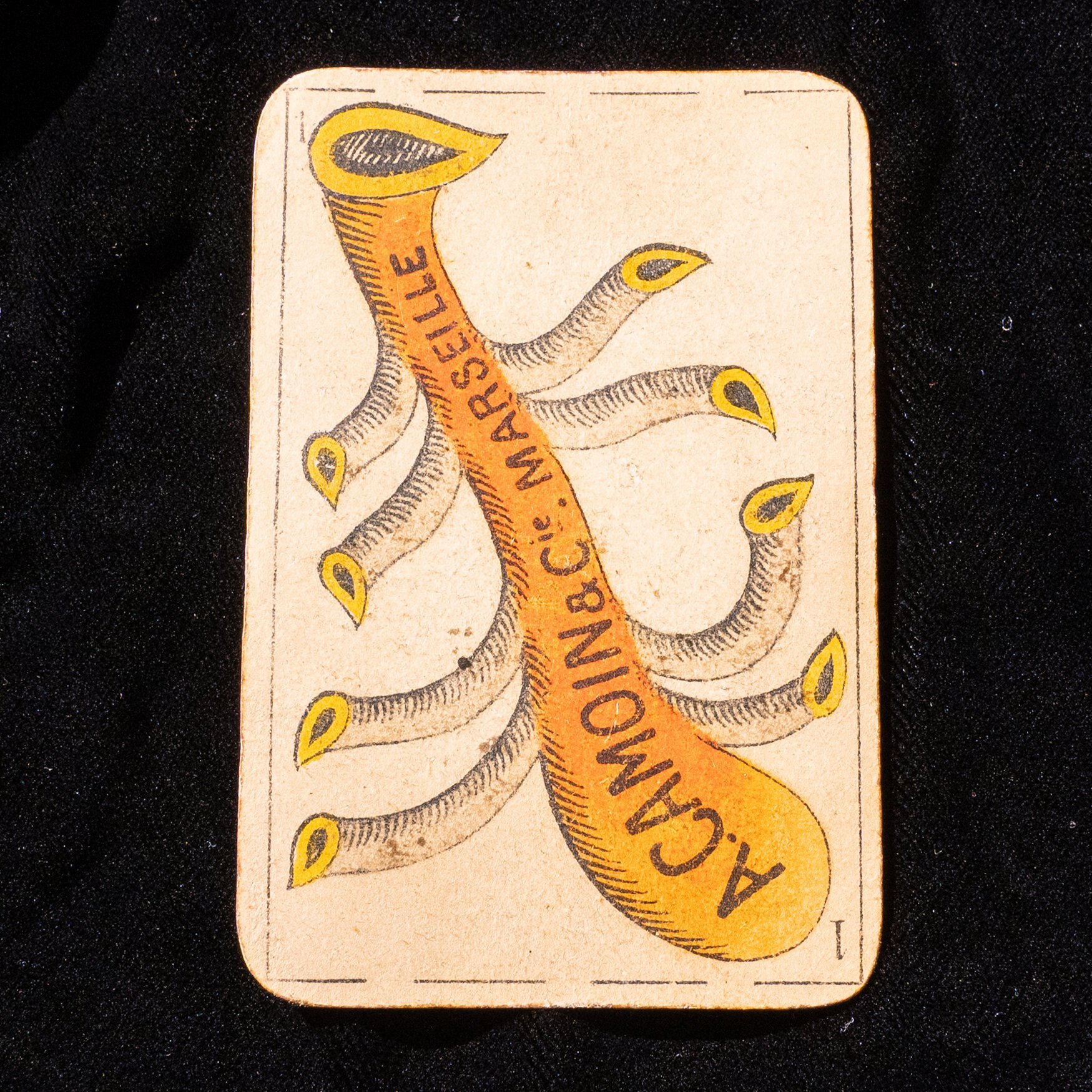 c. 1900 – The Maker's Own Card: Camoin's Ace of Clubs from the Spanish Fortune-Teller's Pack
