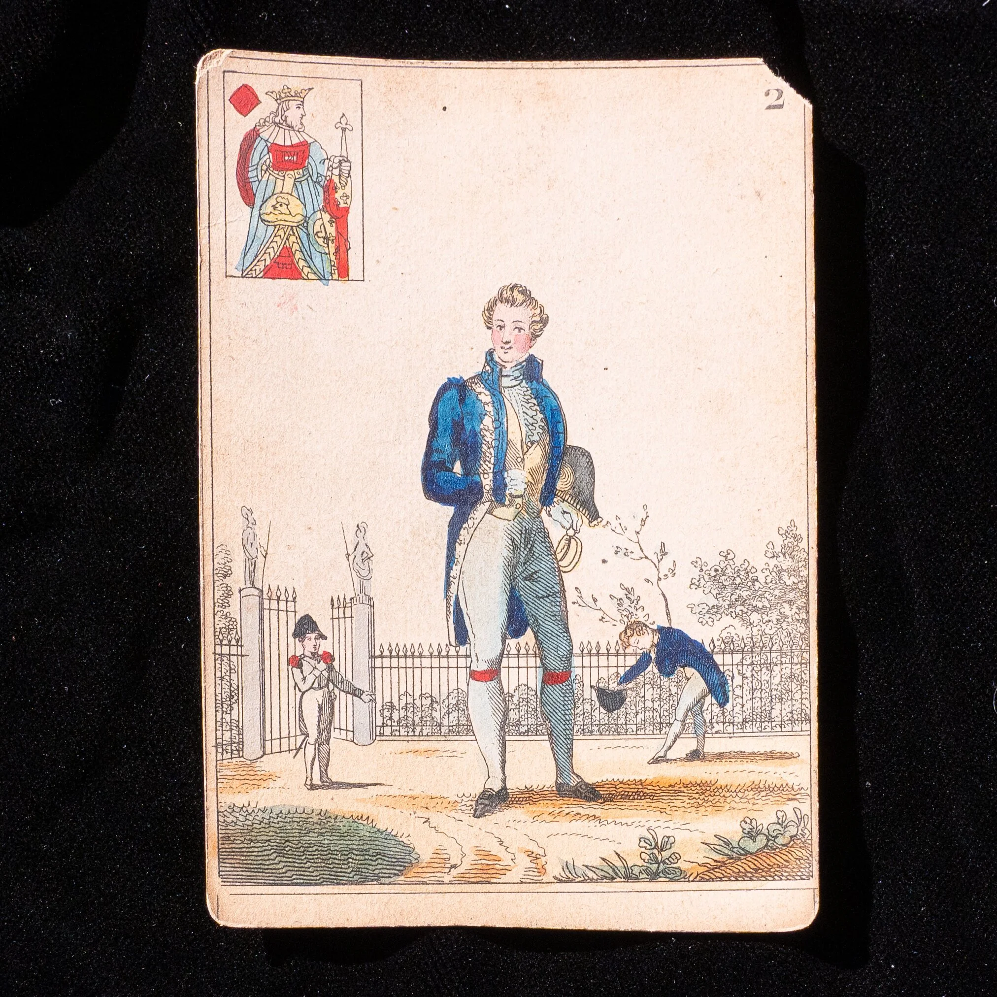 c. 1830 – A Figure Card from a Hand-Colored French Fortune-Telling Pack
