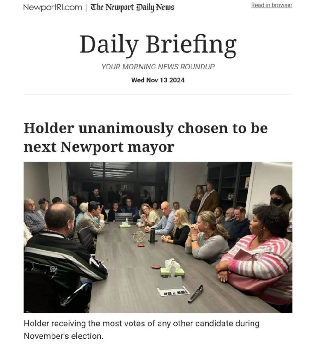 Congratulations to Charlie Holder, who will be elected to the Council Chair position, and Lynn Ceglie, who will be elected to the Vice Chair position.

The official election will happen on 12/1 when the Council-Elect is sworn in.

And thank you Xay K