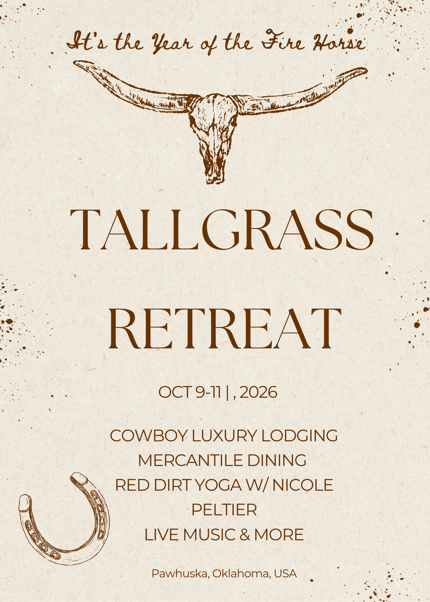 Tallgrass Retreat (October 9 - 11th, 2026)