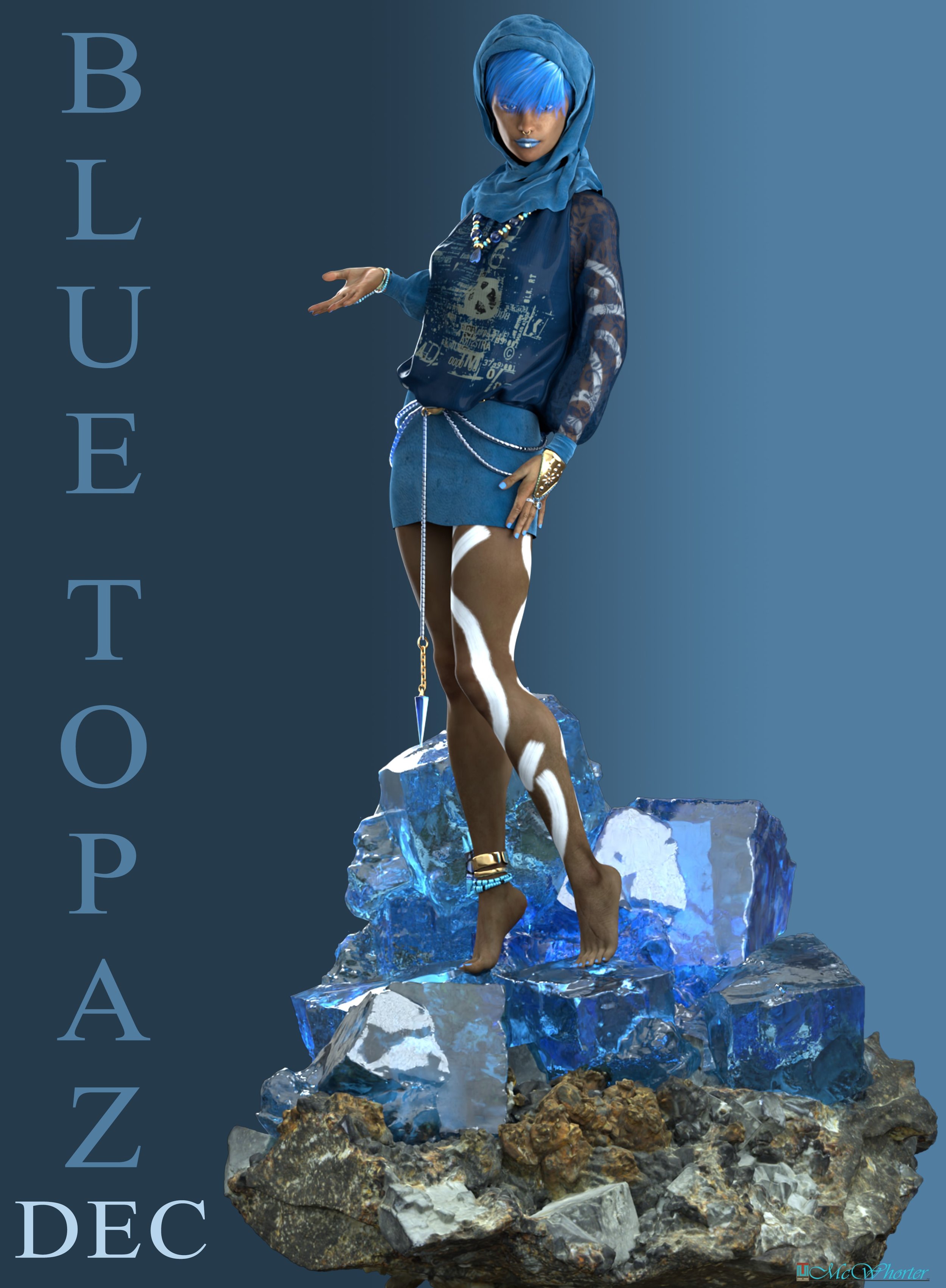Blue Topaz: the symbol of love and affection, and aid to ones sweetness and disposition. Blue topaz celebrates the intellect, alleviates anger and sadness and provides light in places of darkness. It’s the gemstone of abundance and good health and re