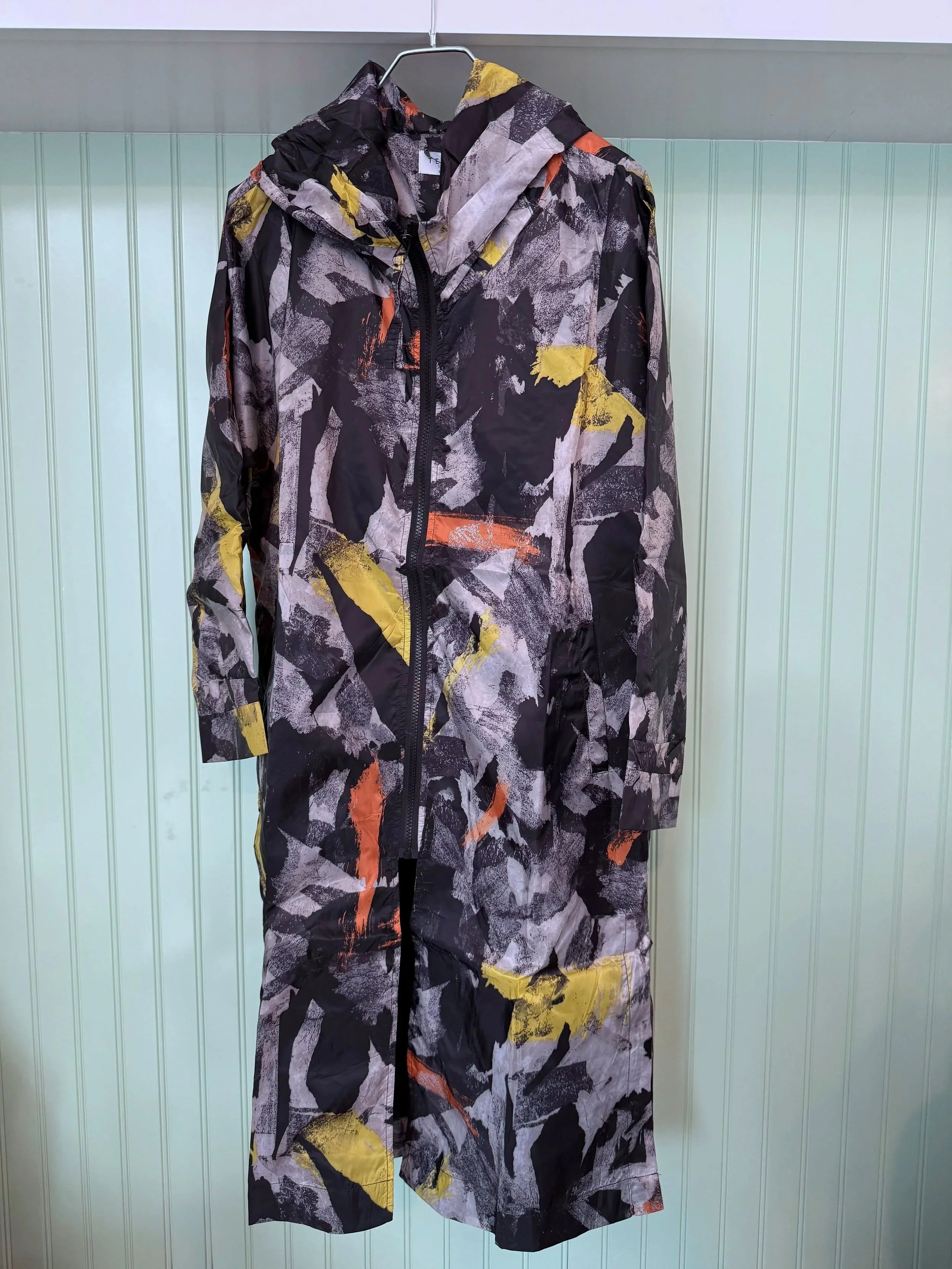 Brushstrokes Lightweight Packable Windbreaker  by TERRA SJ APPAREL