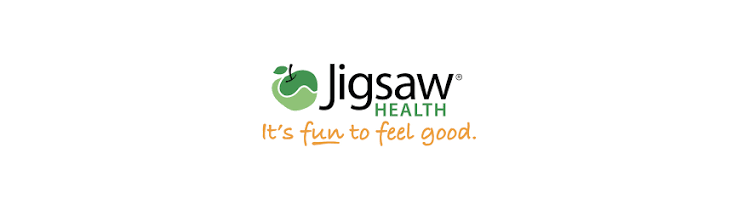 Jigsaw Health logo with tagline 'It's fun to feel good'