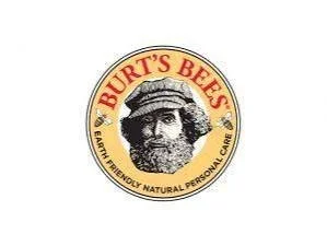Logo for Burt's Bees featuring a bearded man wearing a hat, with the text 'Burt's Bees' and 'Earth Friendly Natural Personal Care' around the circle.