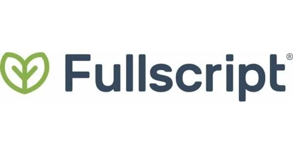 Fullscript logo with a green leaf icon and the word 'Fullscript' in black text.