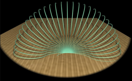 The form in this render resembles fanned up peacock feathers