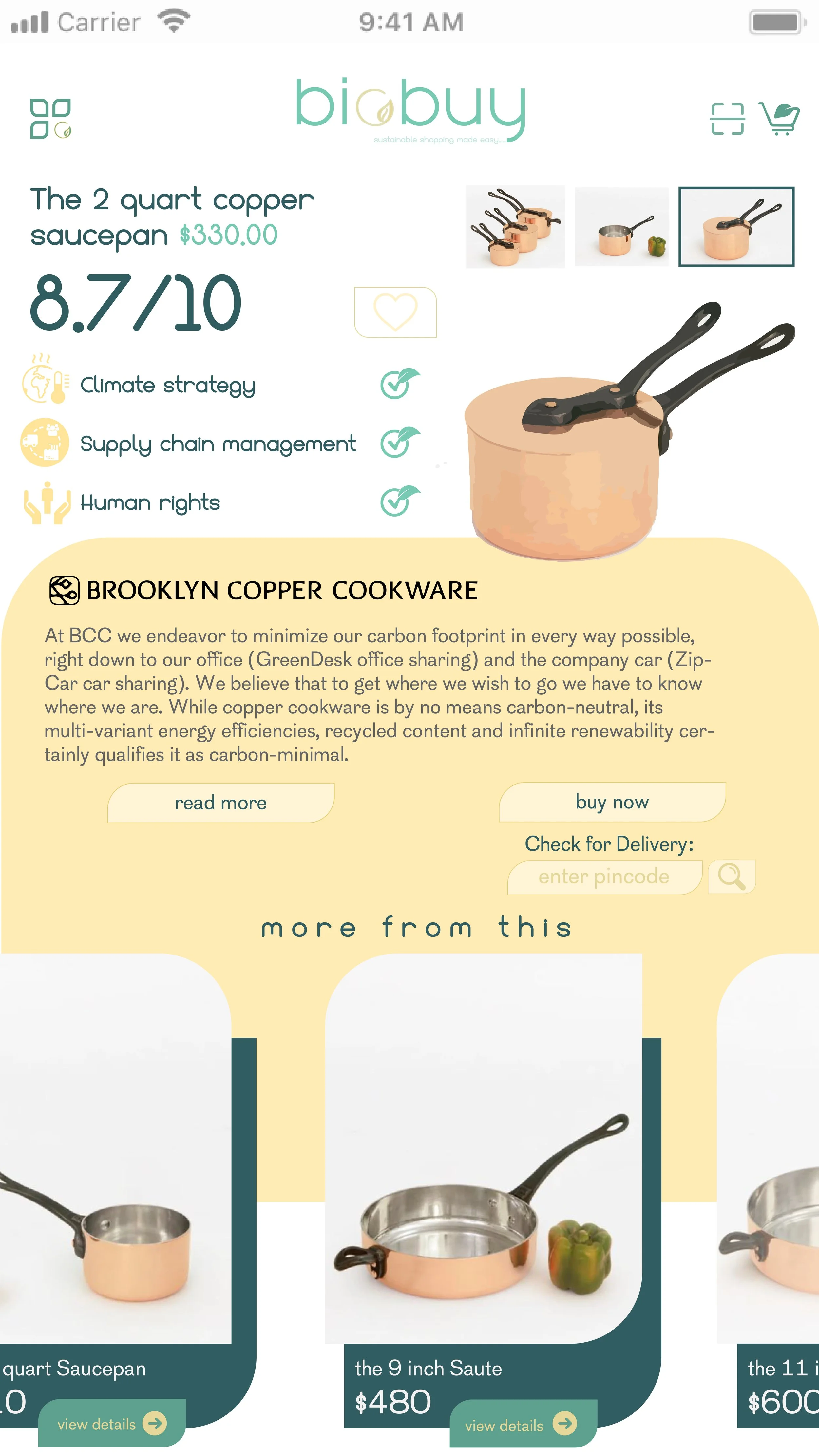 We also prioritize shopping from local vendors to support small businesses